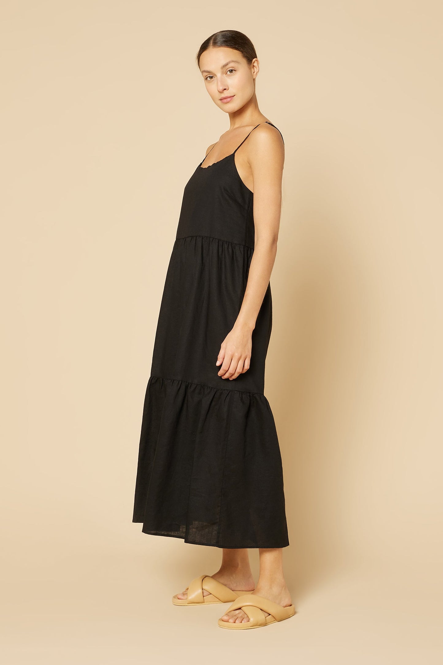 MILES LINEN MIDI DRESS