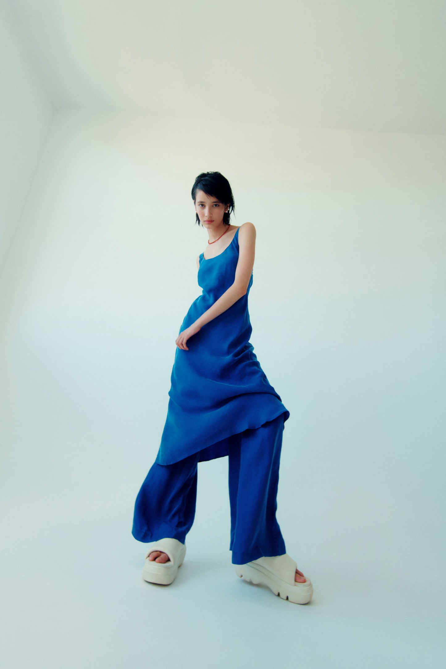REN CUPRO SLIP DRESS