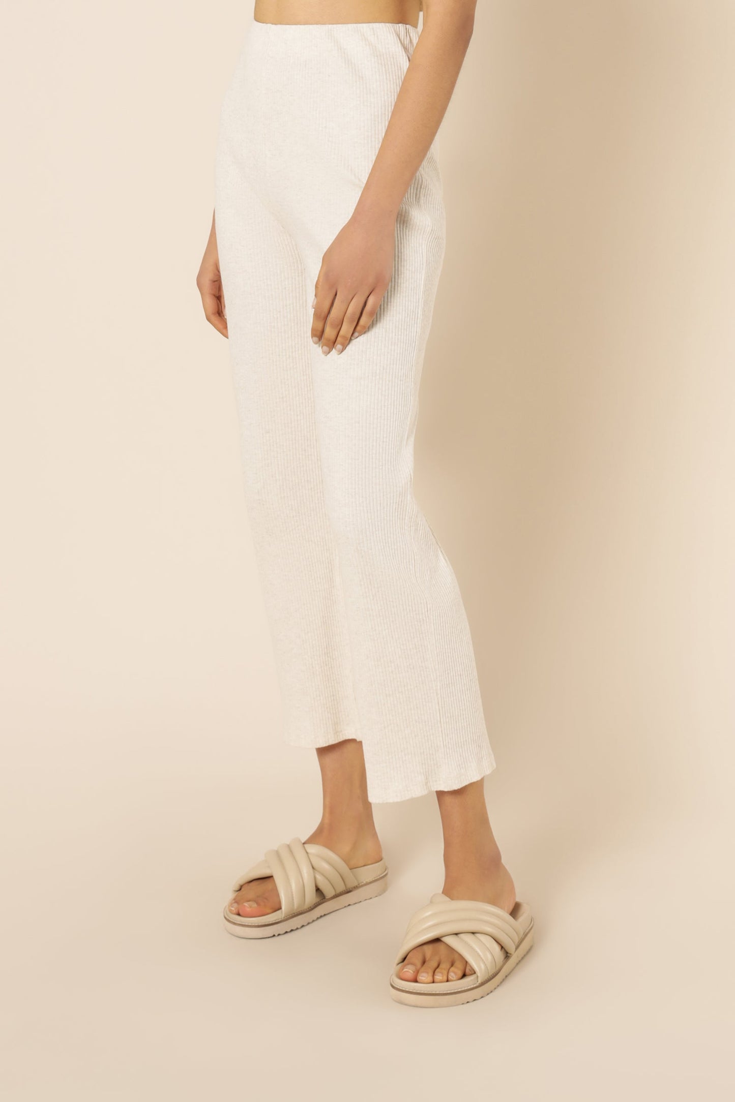 NUDE RIBBED LOUNGE CULOTTE