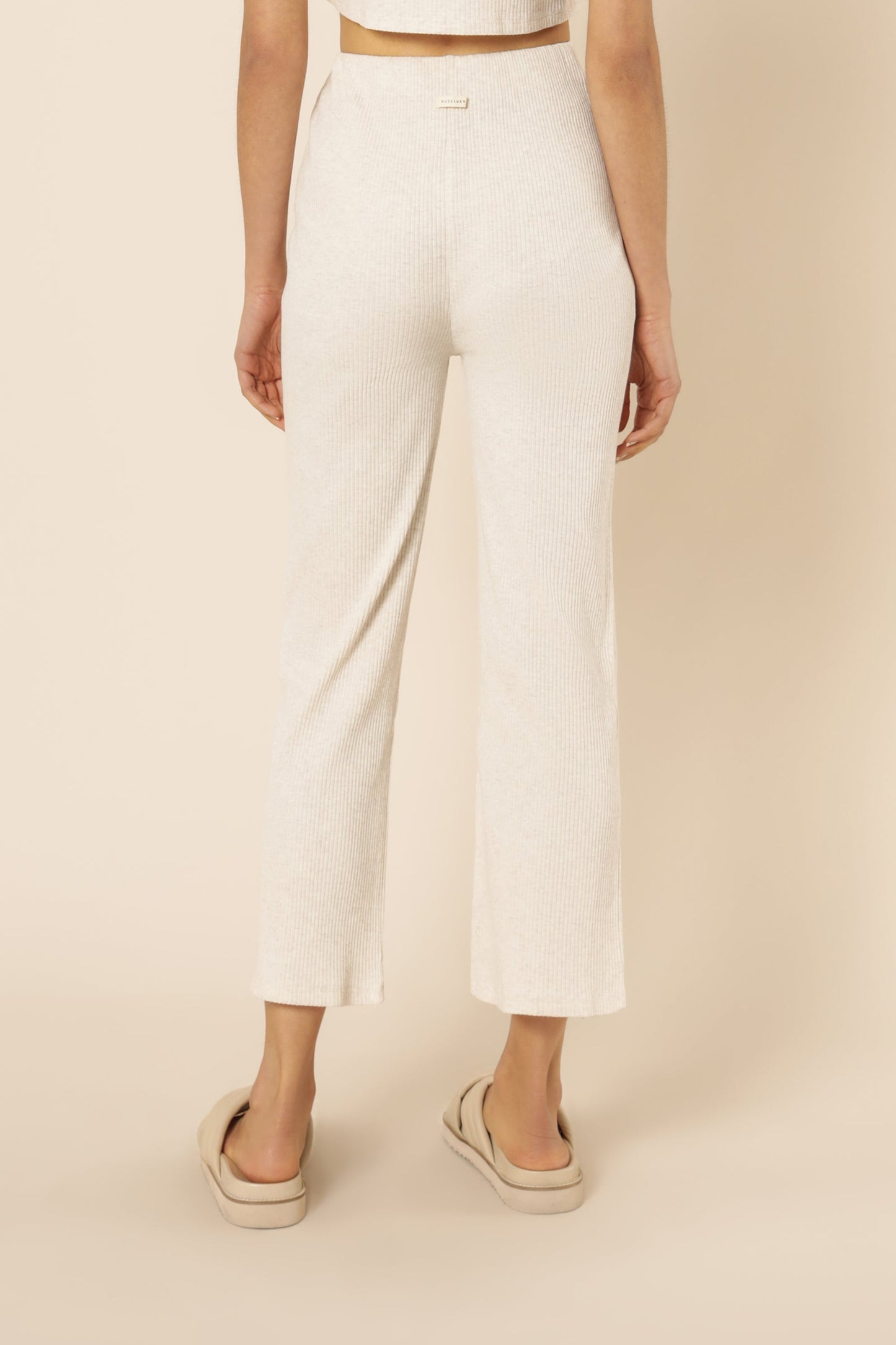 NUDE RIBBED LOUNGE CULOTTE