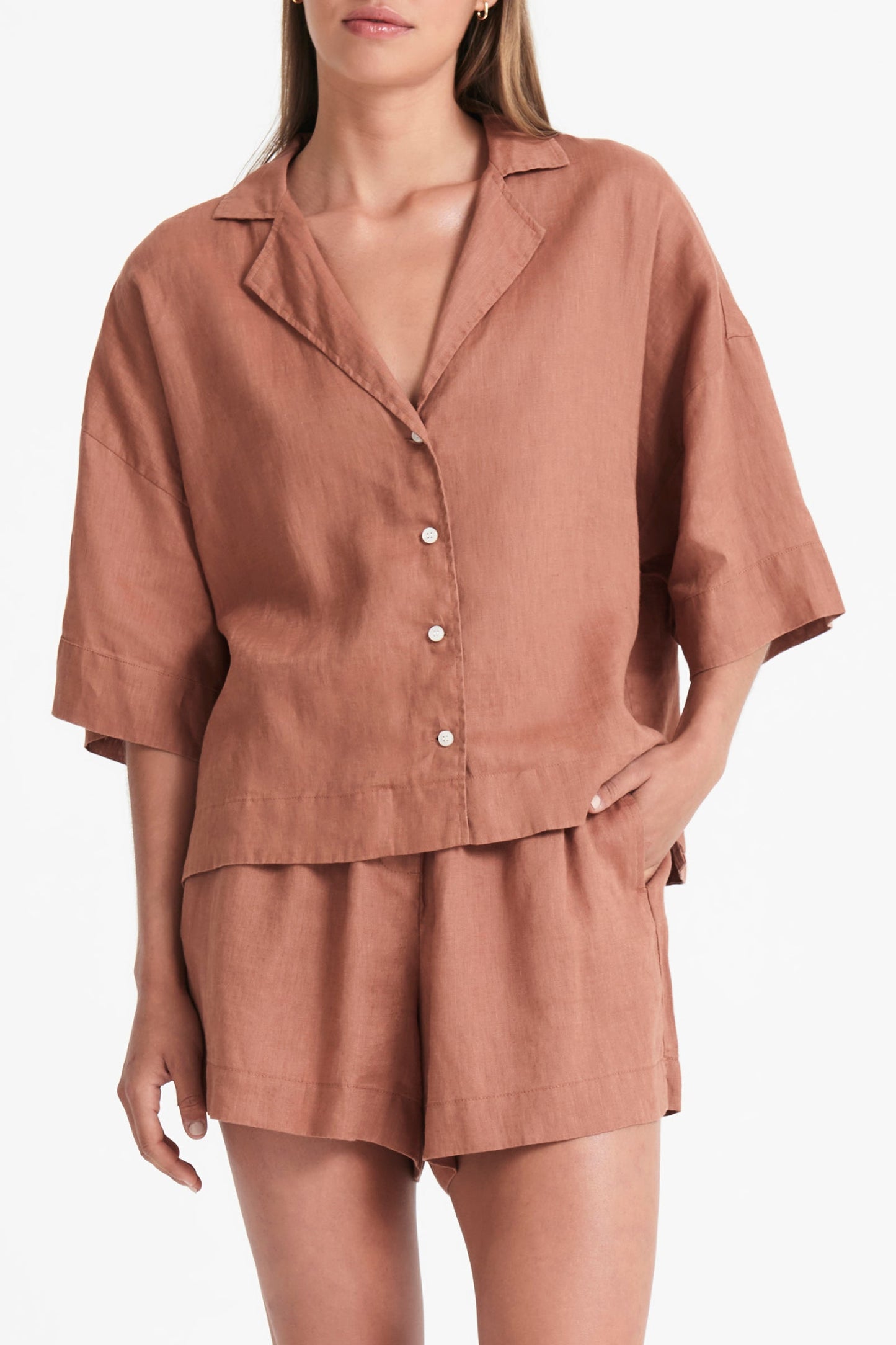 LOUNGE LINEN SHIRT