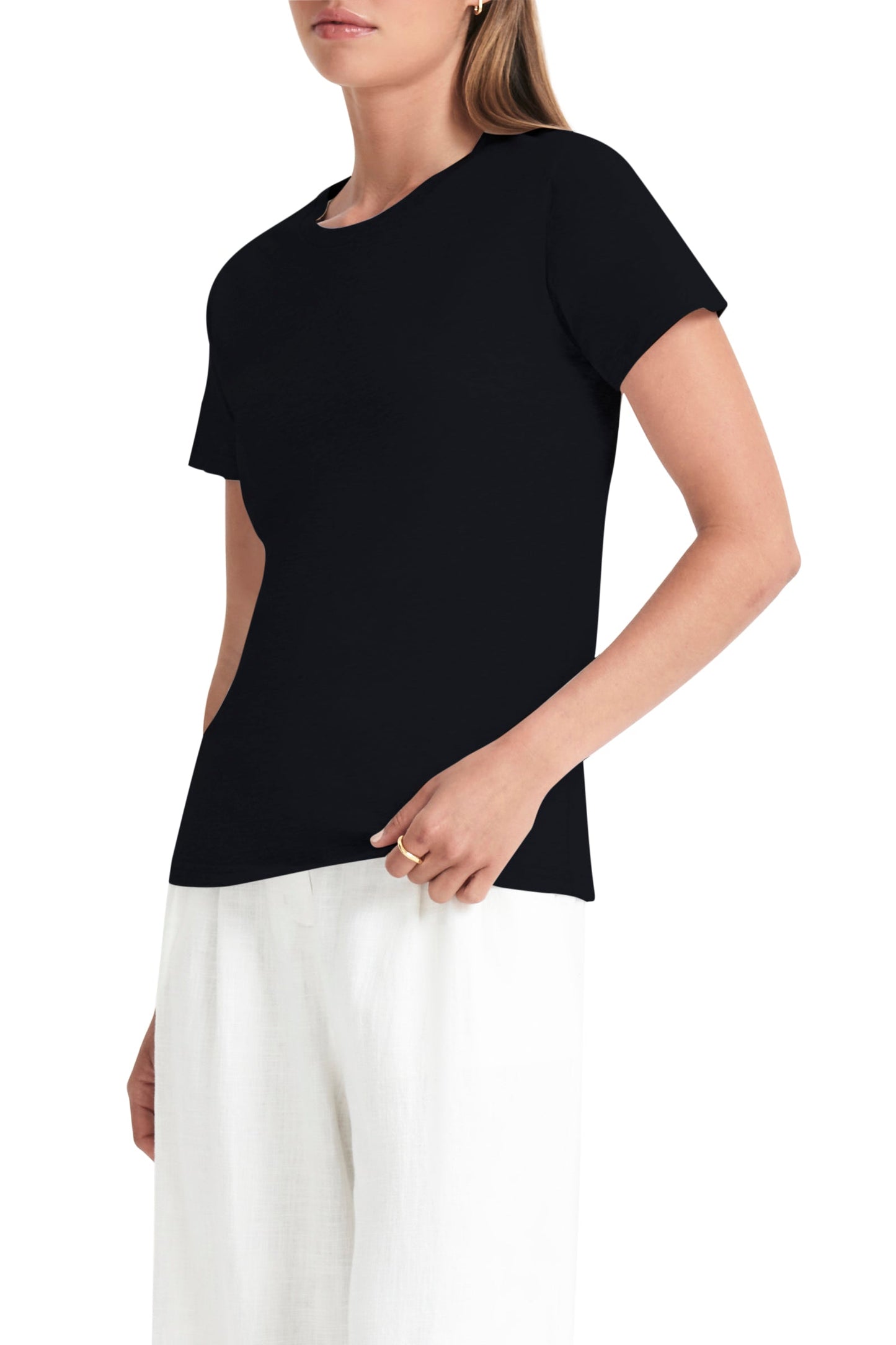 HARPER ORGANIC CREW NECK TEE
