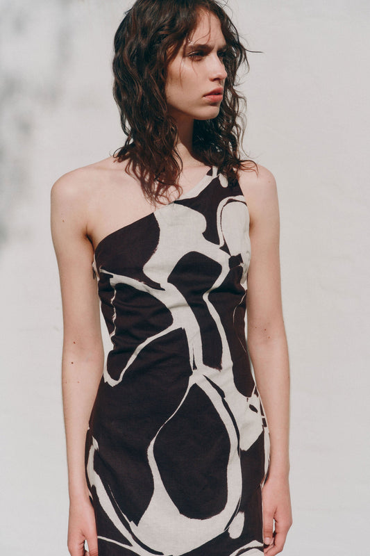 OMBRA LINEN MINI DRESS