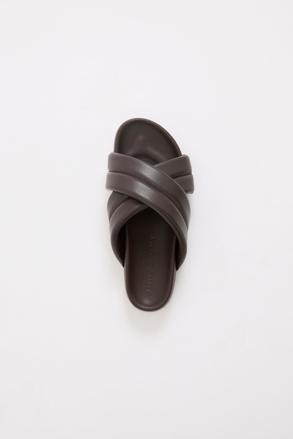 CROSSOVER LEATHER SLIDE