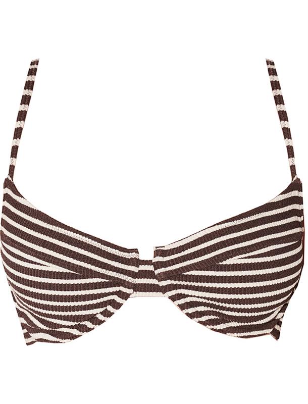 STRIPE CRINKLE BRALETTE