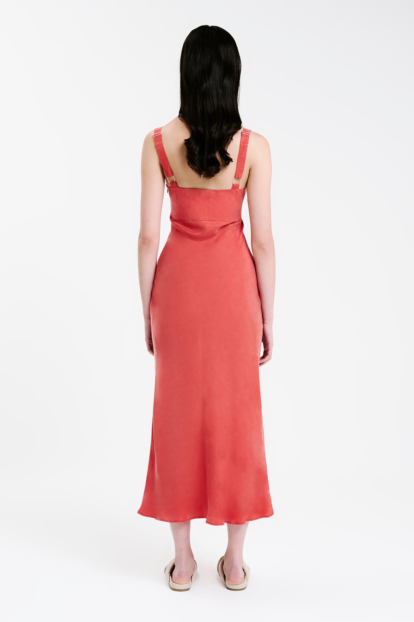 ALTA CUPRO MIDI DRESS