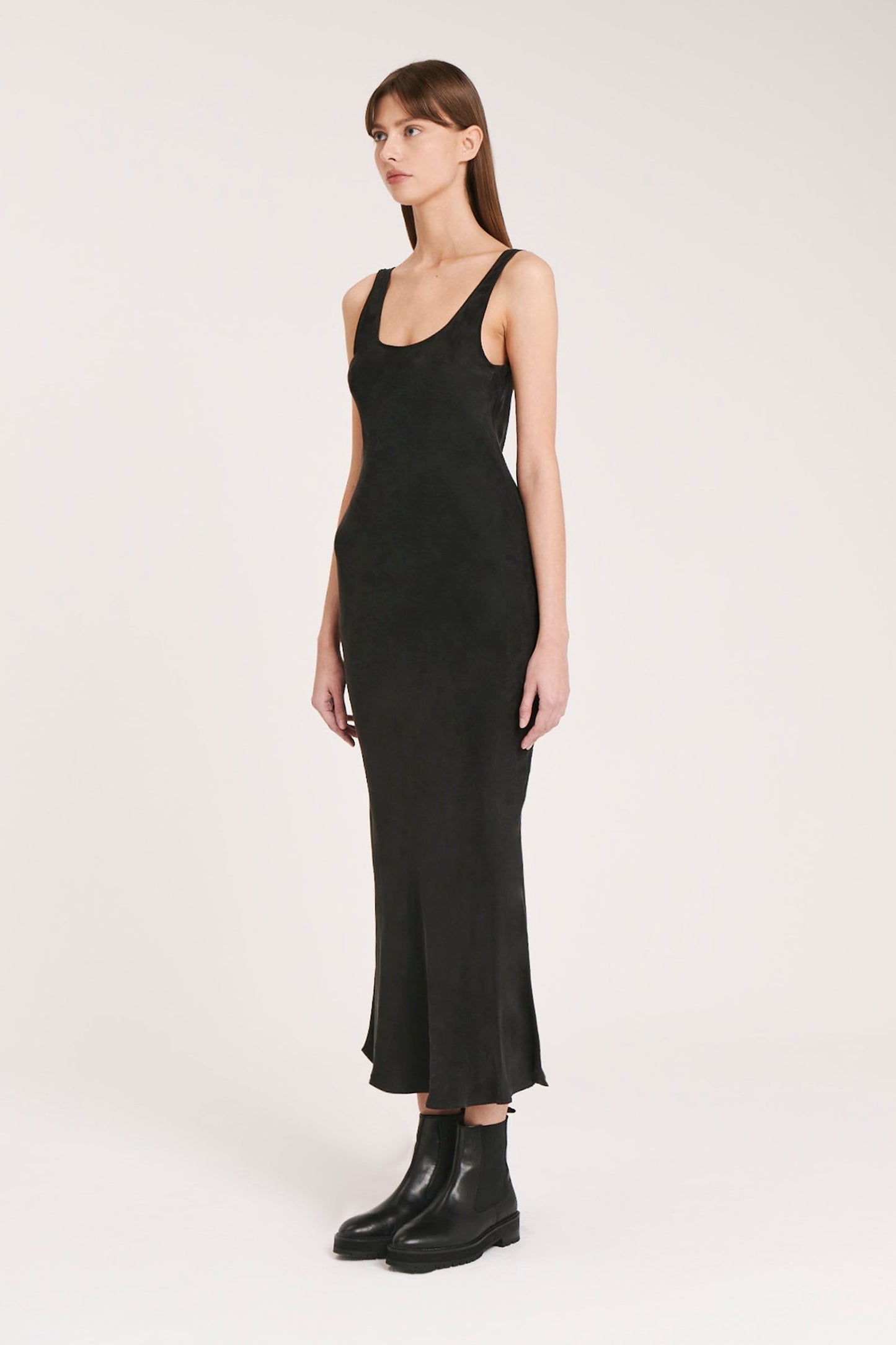 INES CUPRO SLIP DRESS