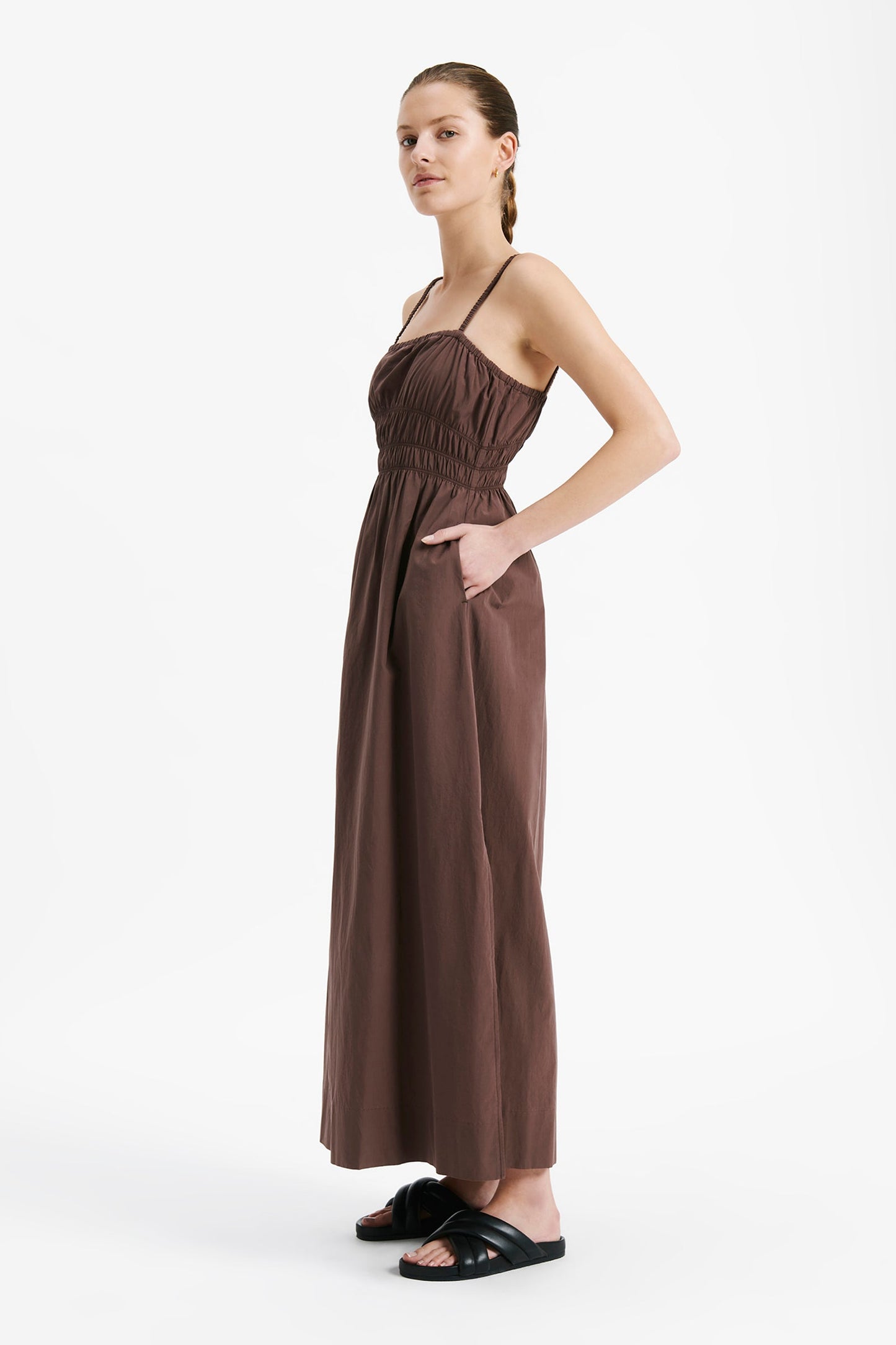 AKIRA POPLIN MAXI DRESS