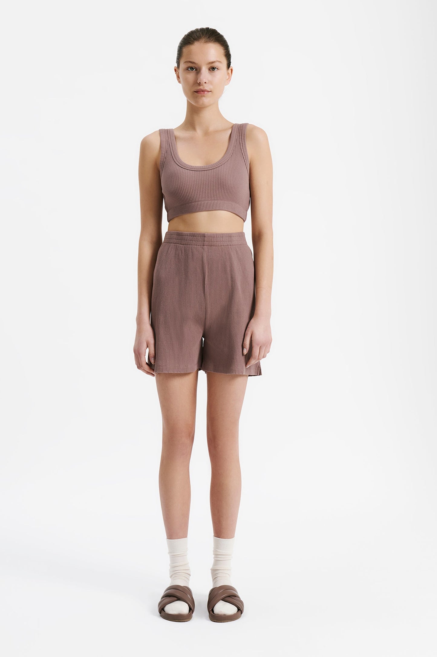 LOUNGE RIBBED CROP
