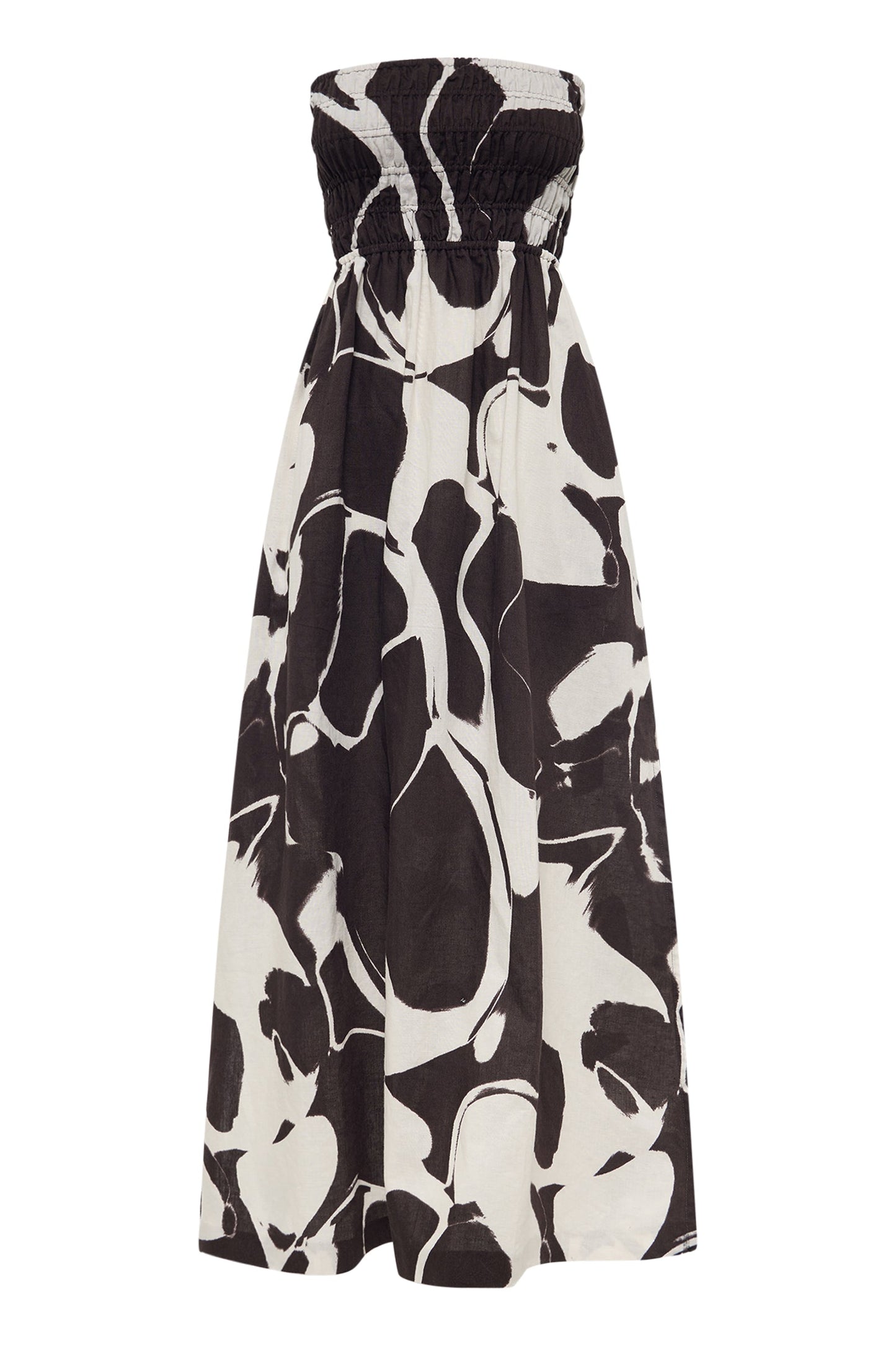 OMBRA SHIRRED MAXI DRESS