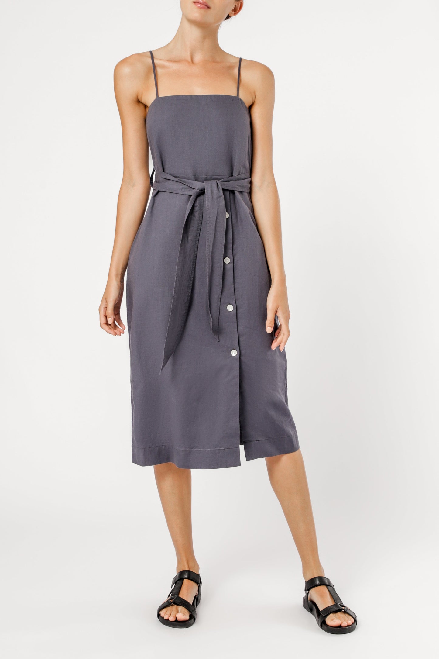 NEVE LINEN MIDI DRESS