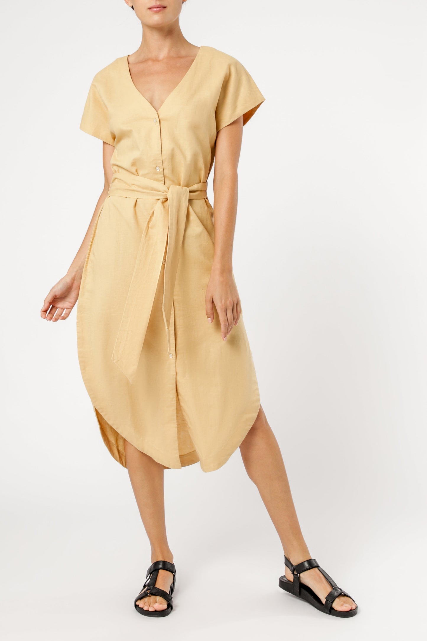 MARLEY LINEN MIDI DRESS