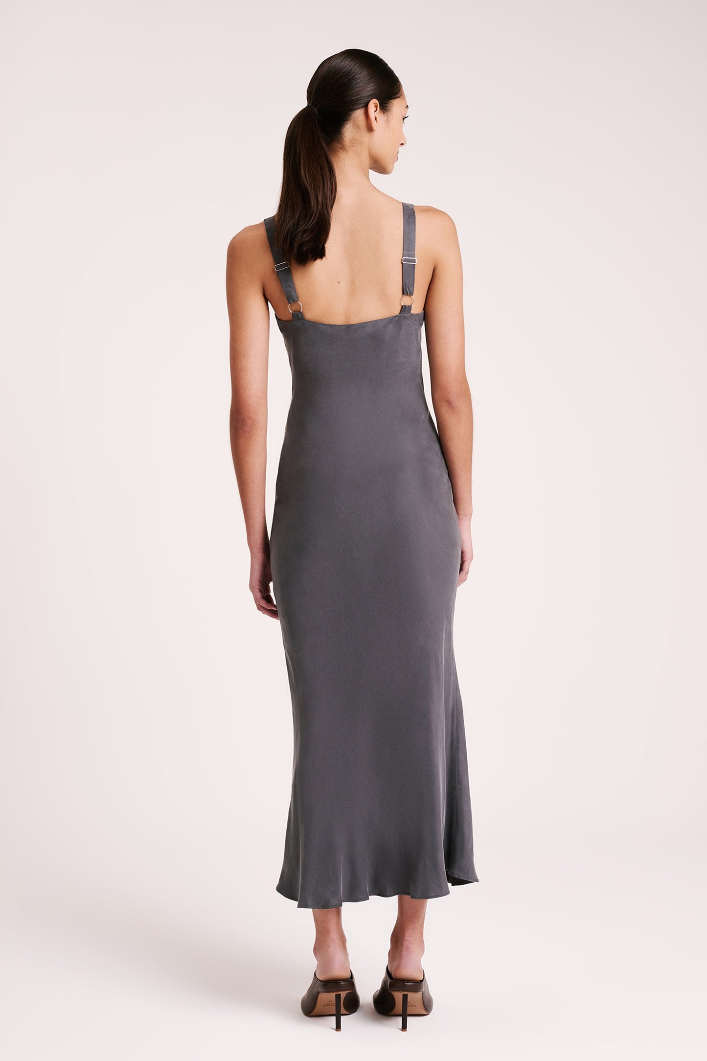 RONI CUPRO SLIP DRESS