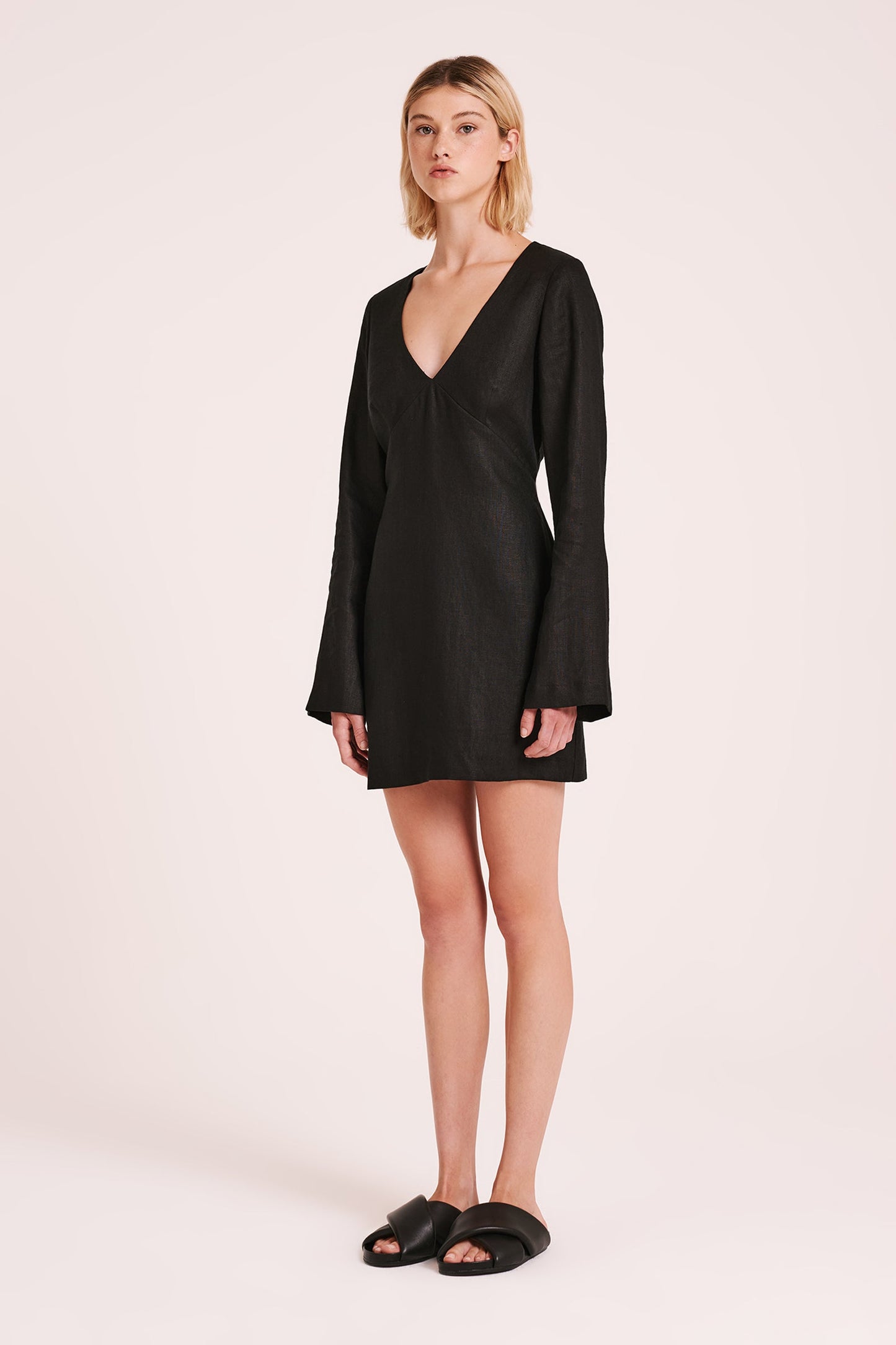 BRYNN LINEN MINI DRESS