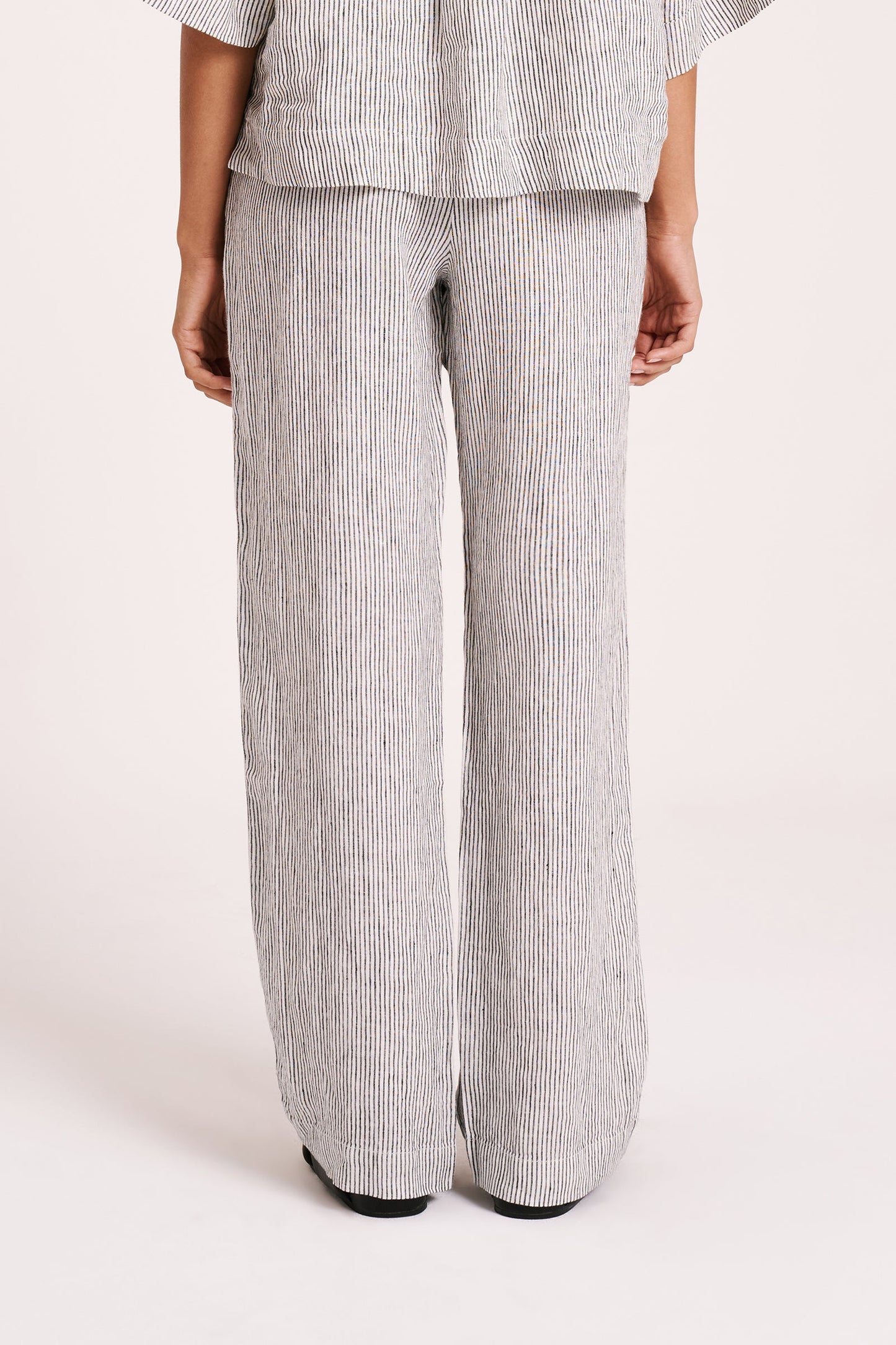 LOUNGE STRIPE LINEN PANT
