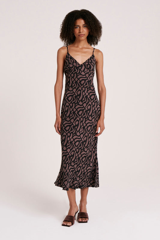 YVES CUPRO SLIP DRESS