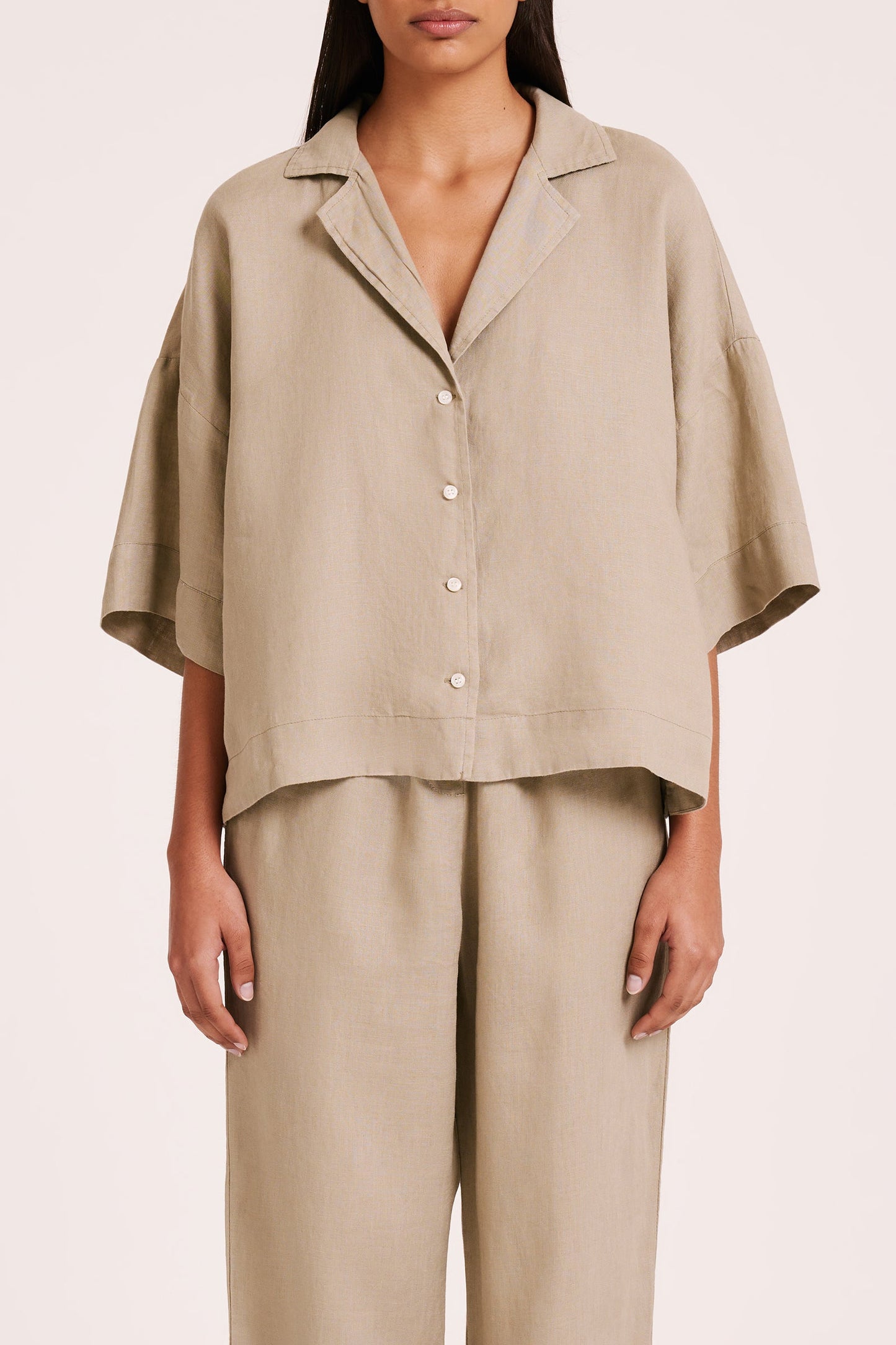 LOUNGE LINEN SHIRT