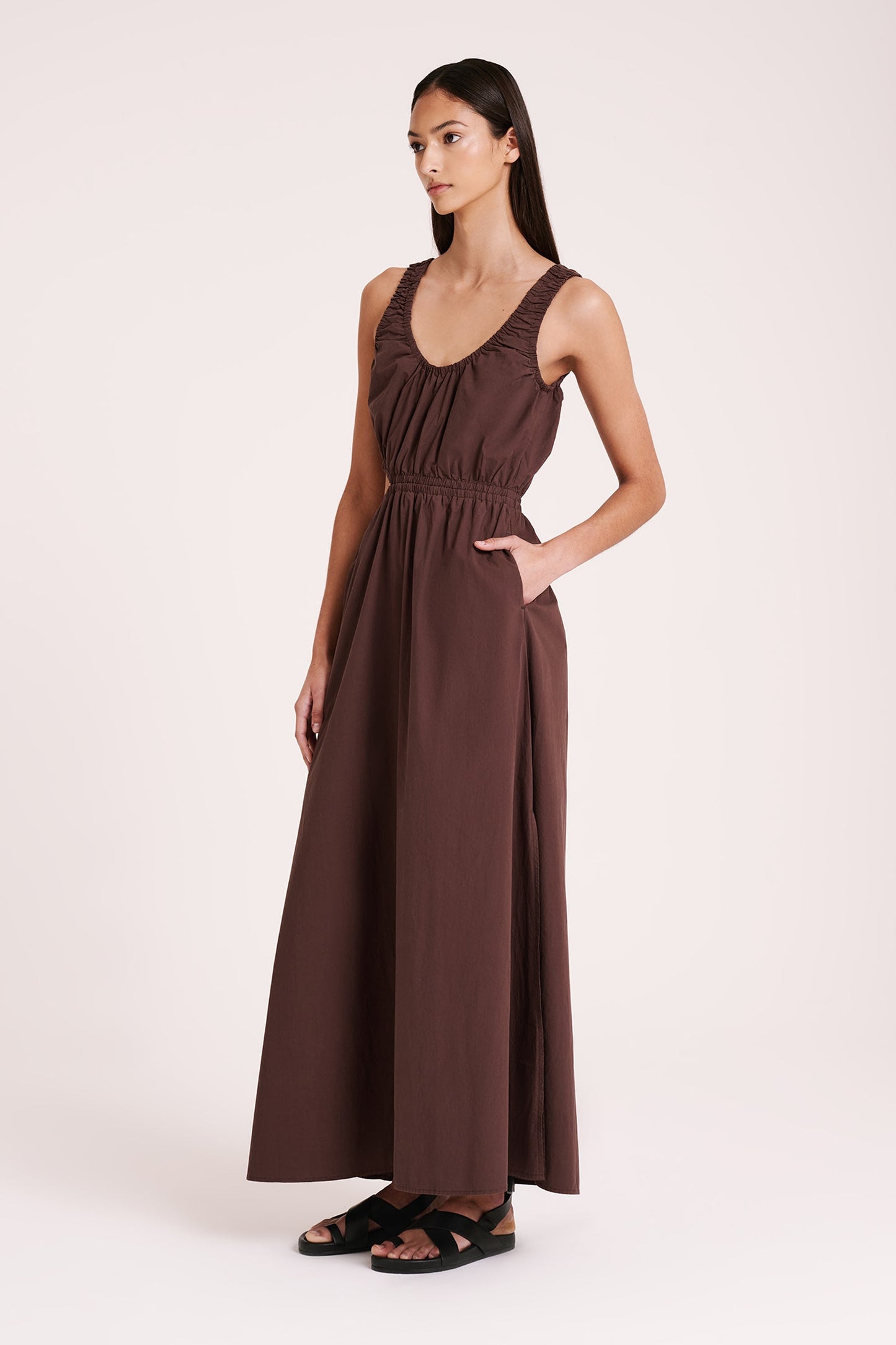 DEA POPLIN MAXI DRESS