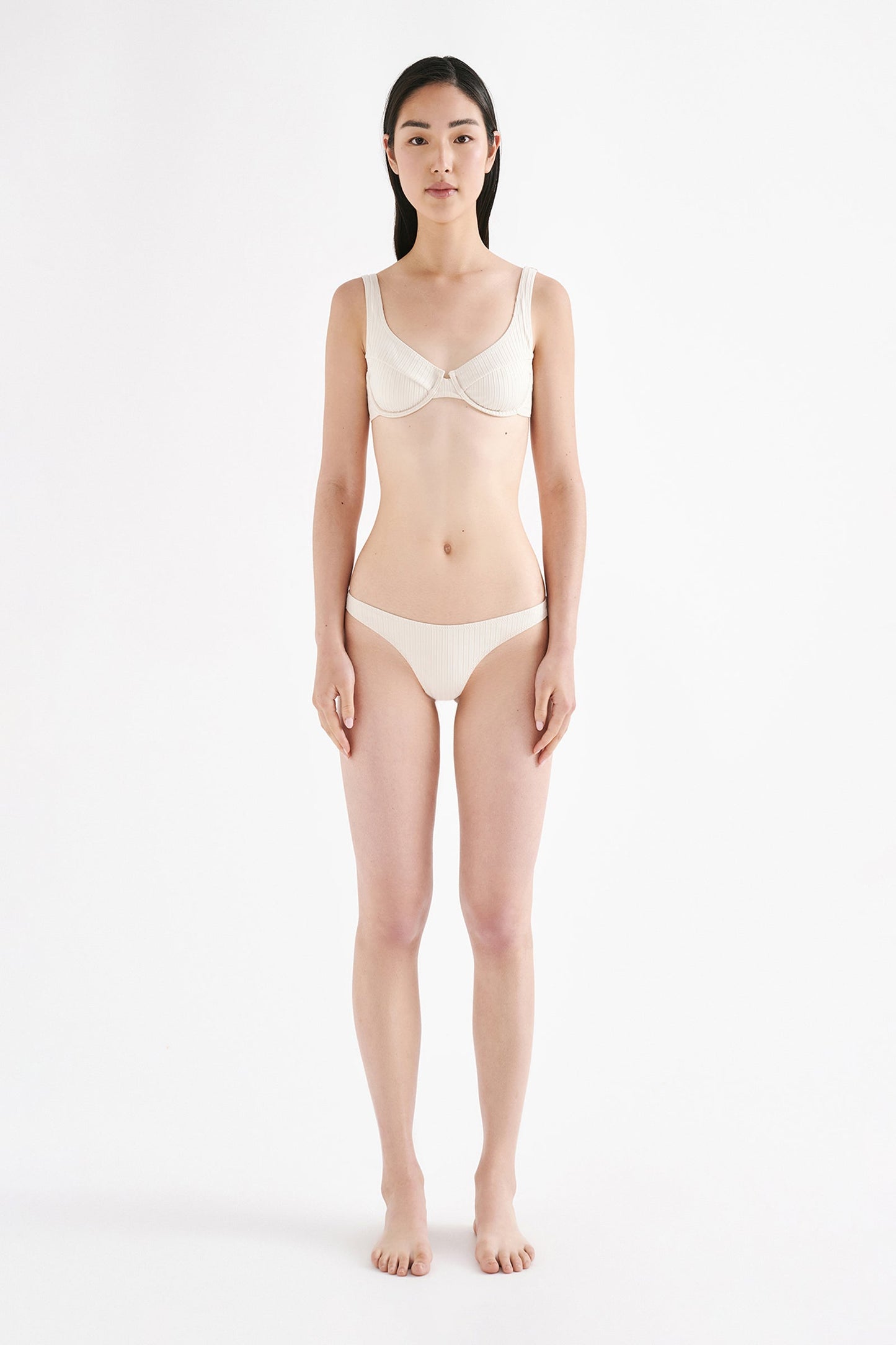 RIB THICK STRAP BRALETTE