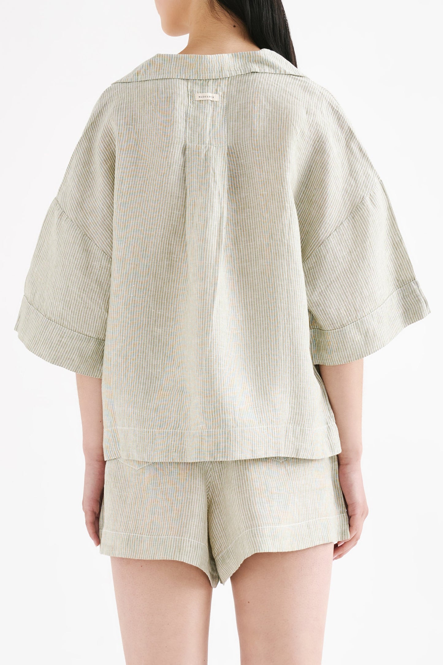 LOUNGE STRIPE LINEN SHIRT