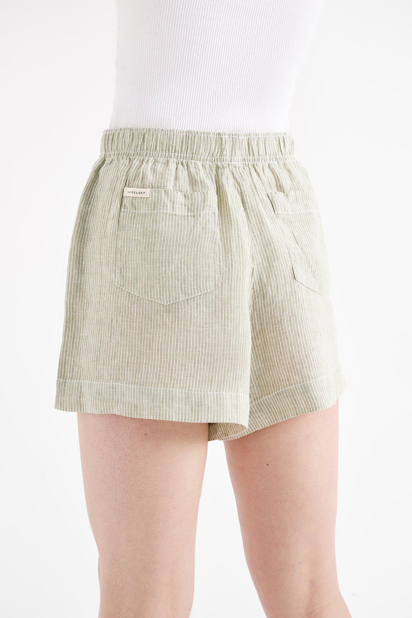 LOUNGE STRIPE LINEN SHORT