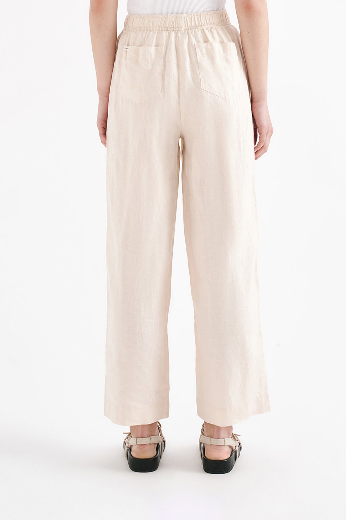 LOUNGE LINEN CROP PANT