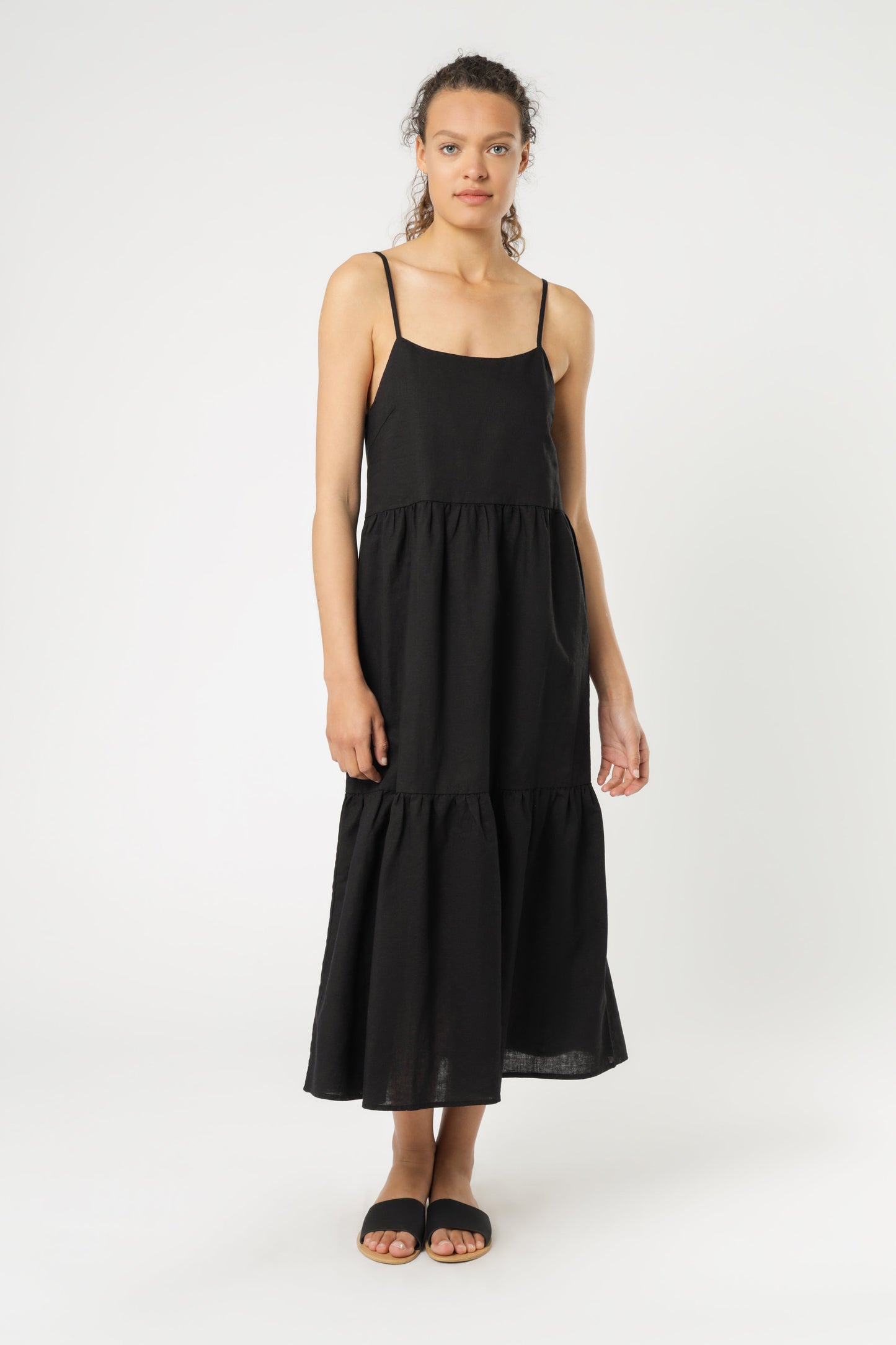 MILES LINEN MIDI DRESS