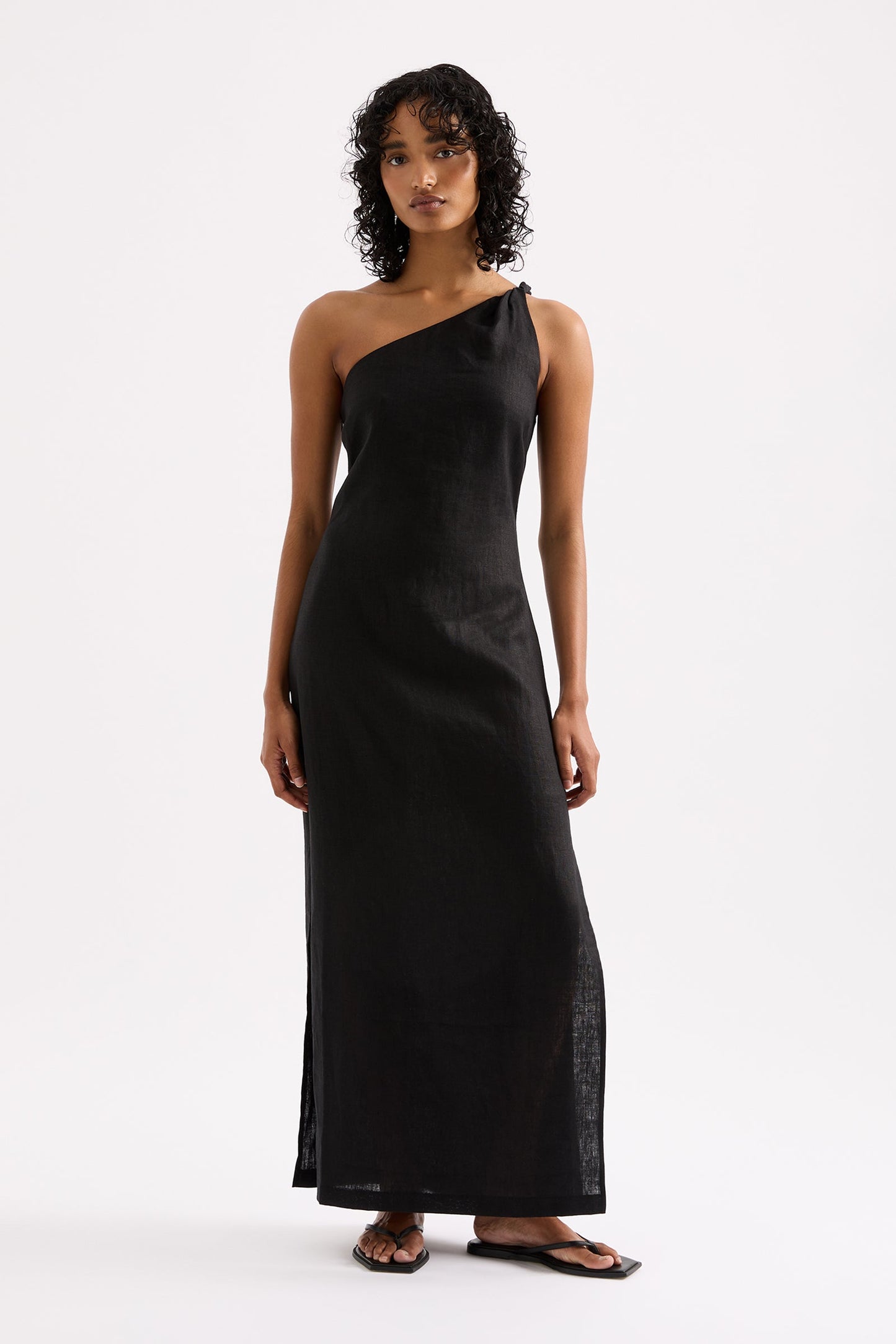 AVERY LINEN MIDI DRESS