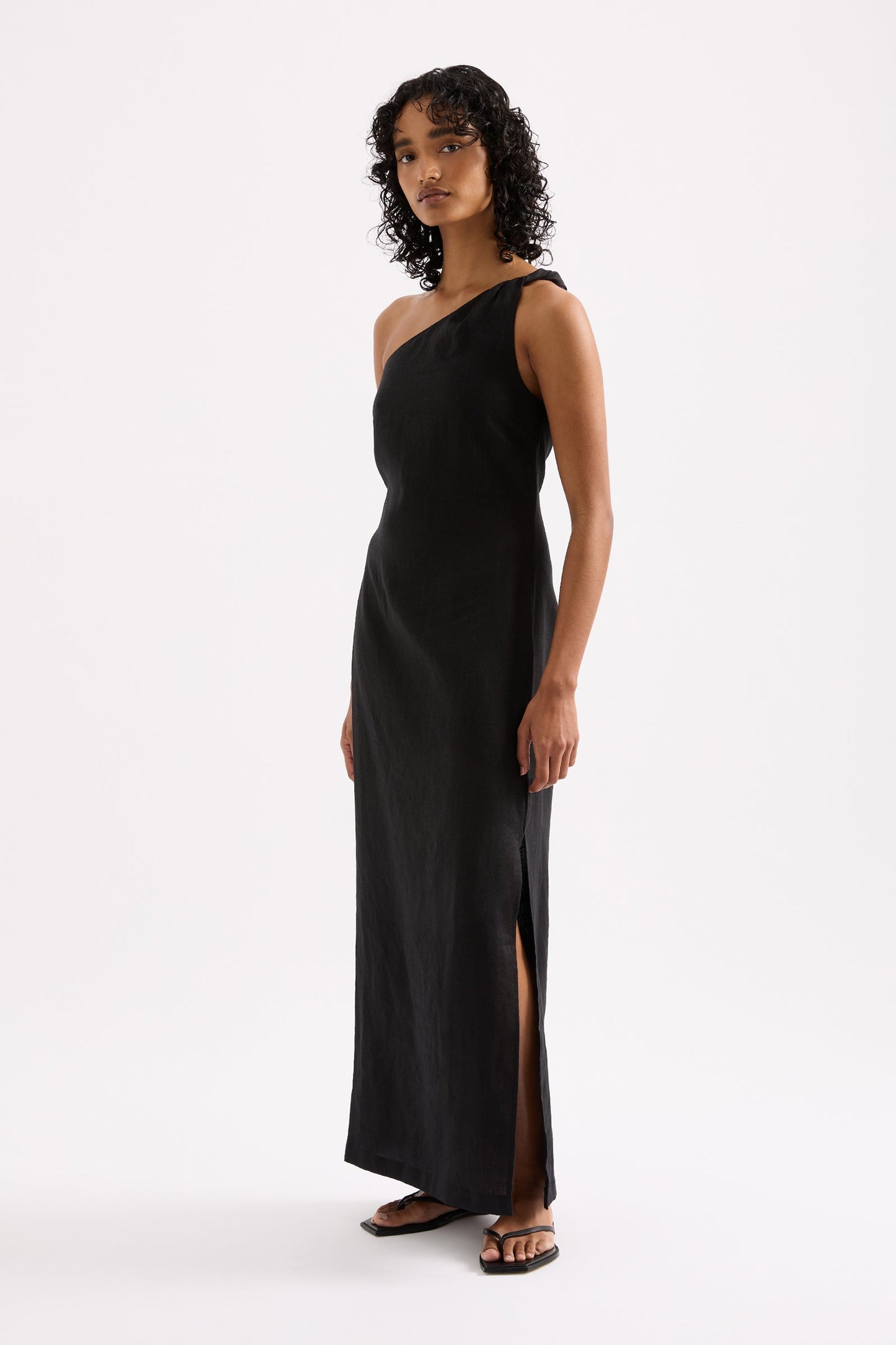AVERY LINEN MIDI DRESS