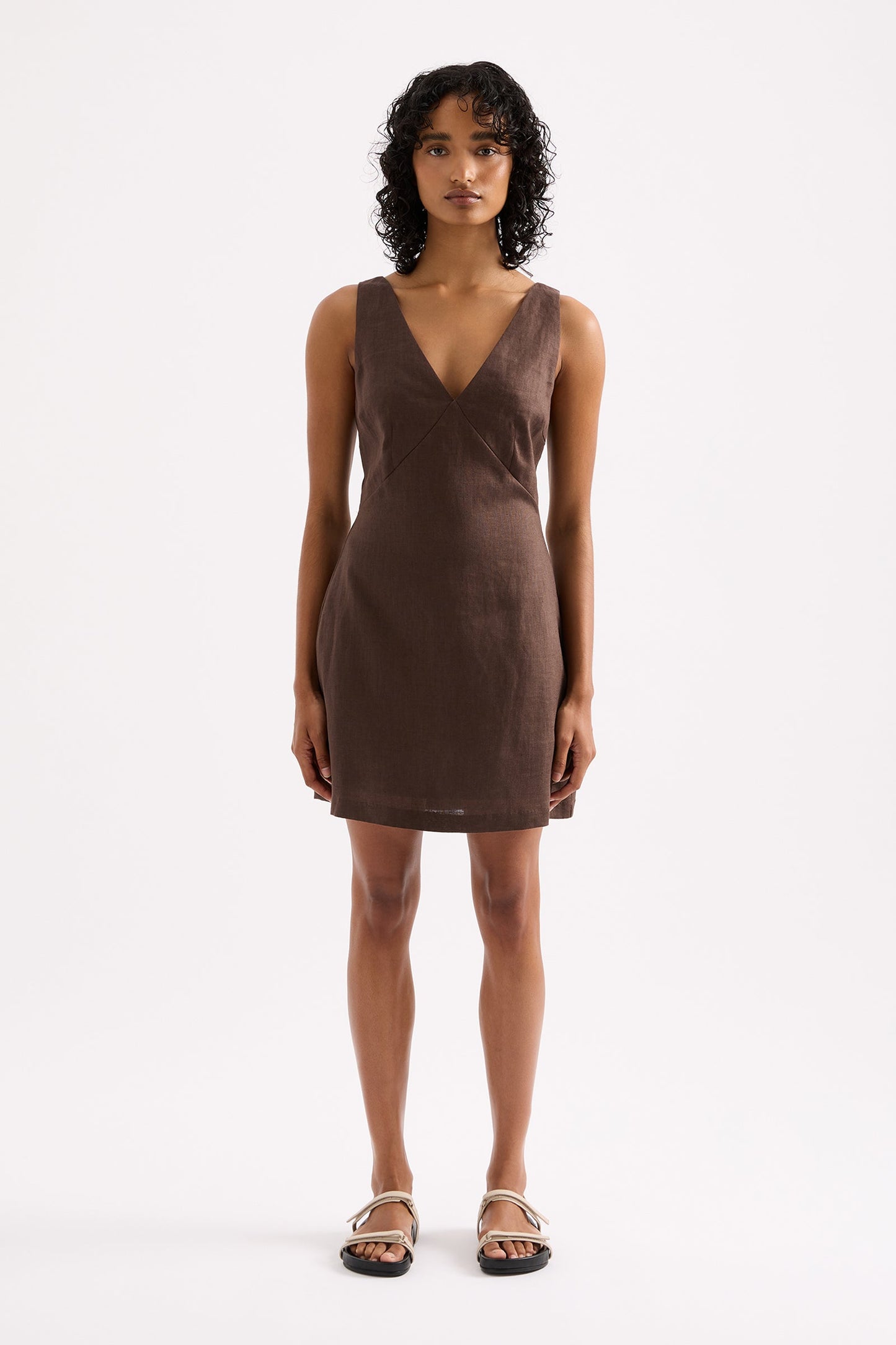 BLAIR LINEN MINI DRESS
