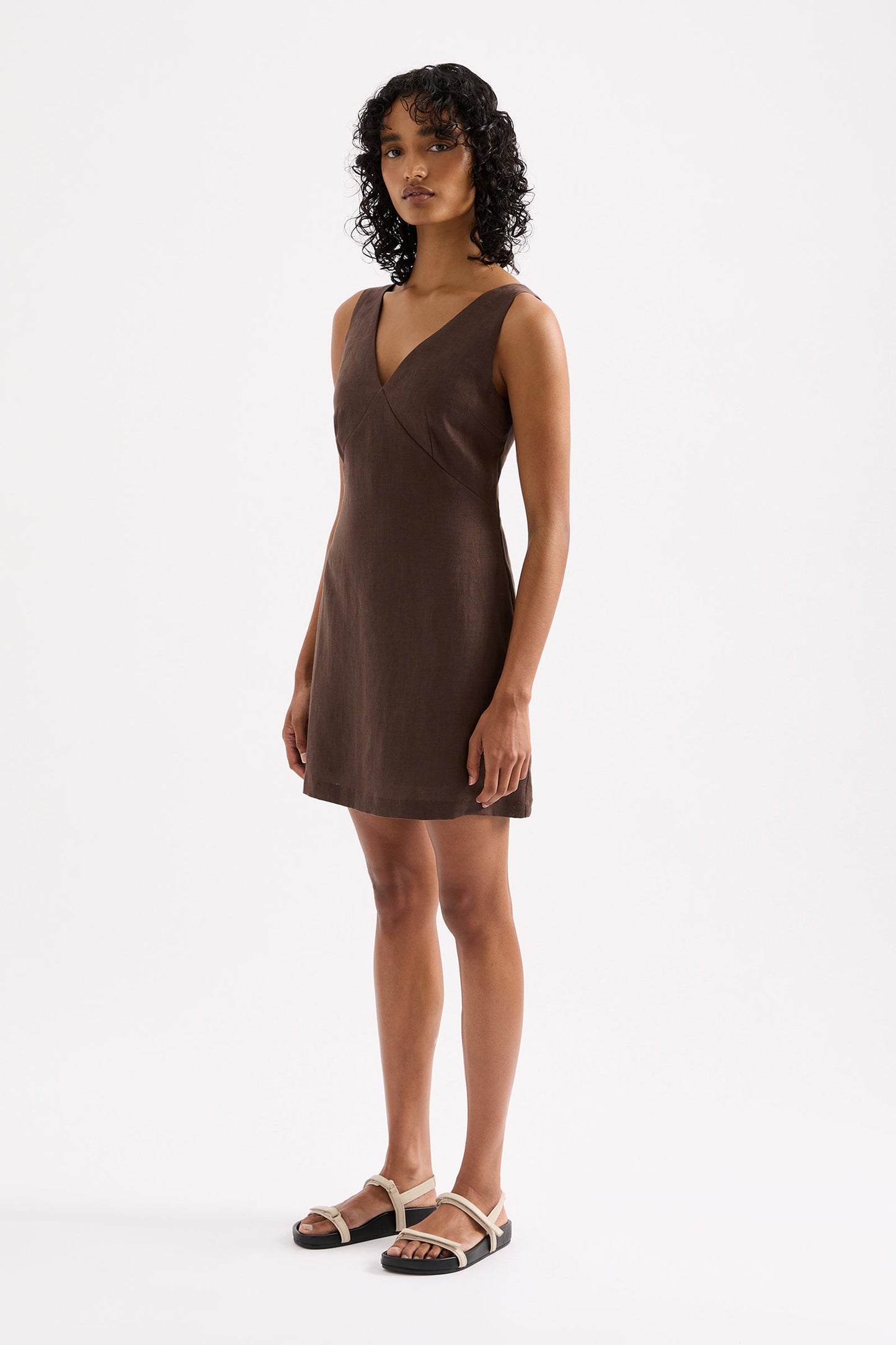 BLAIR LINEN MINI DRESS
