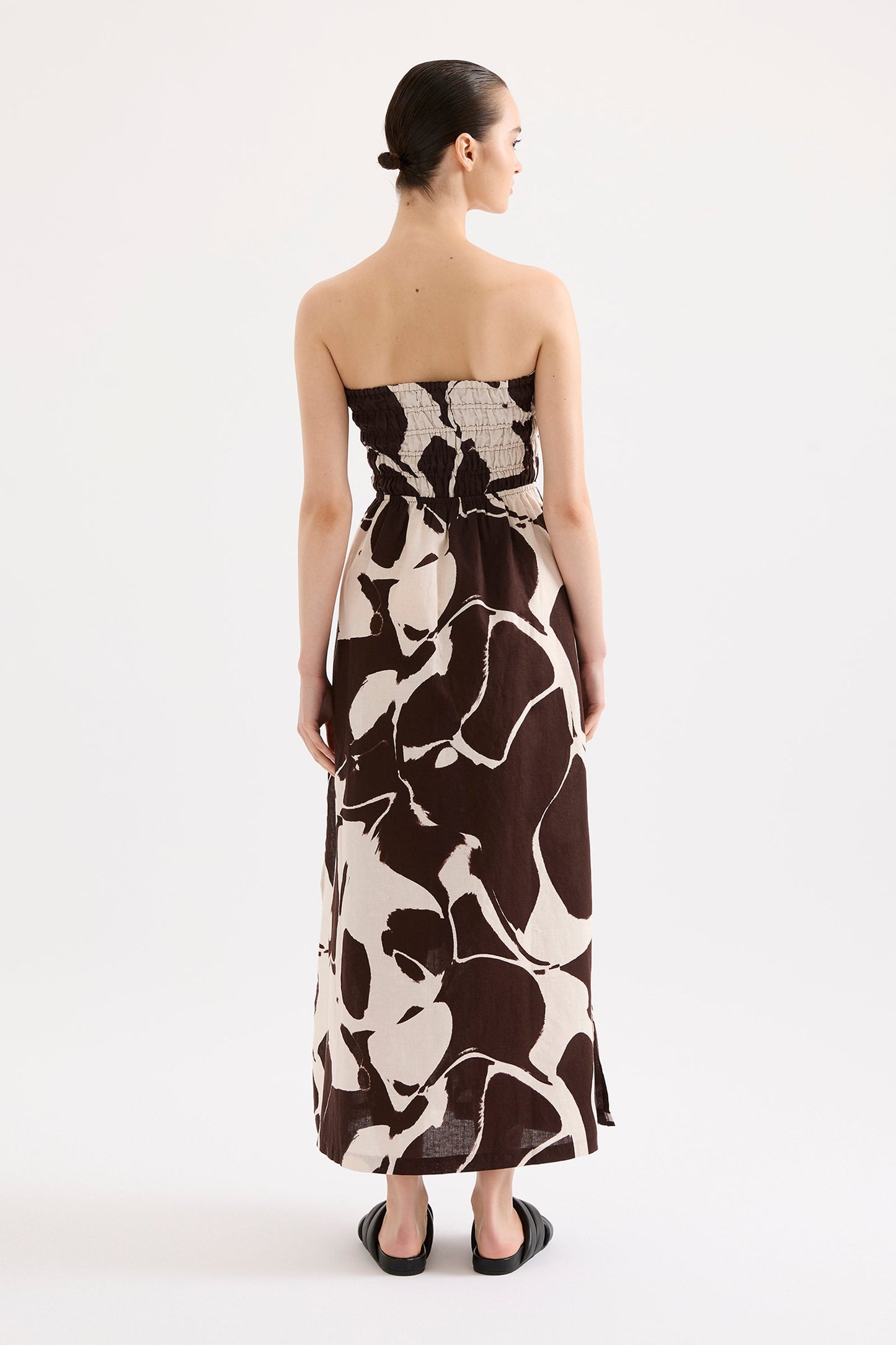 OMBRA SHIRRED MAXI DRESS