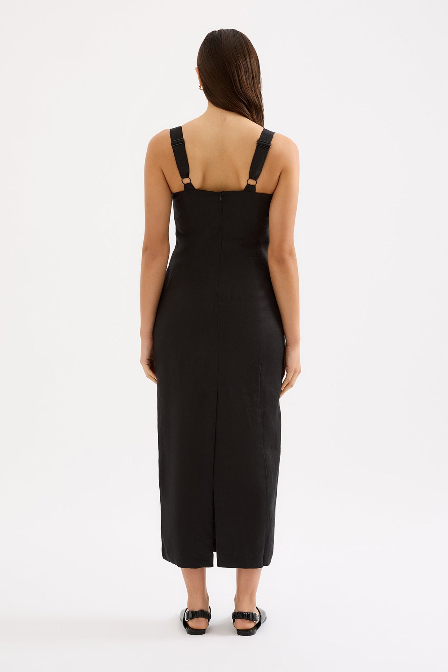 MONROE LINEN MIDI DRESS