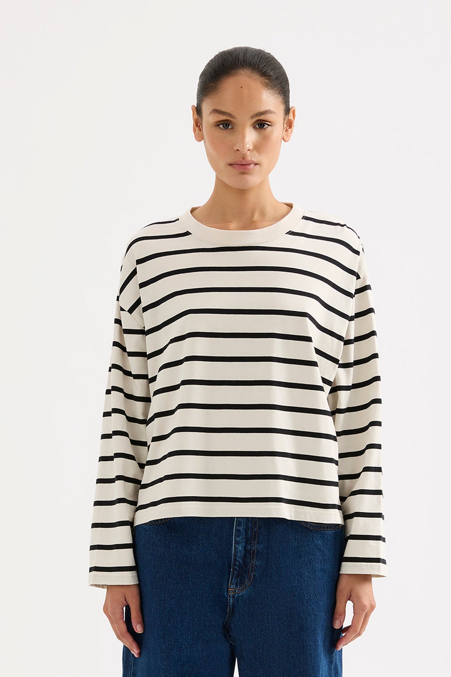 VAL STRIPE LS TEE