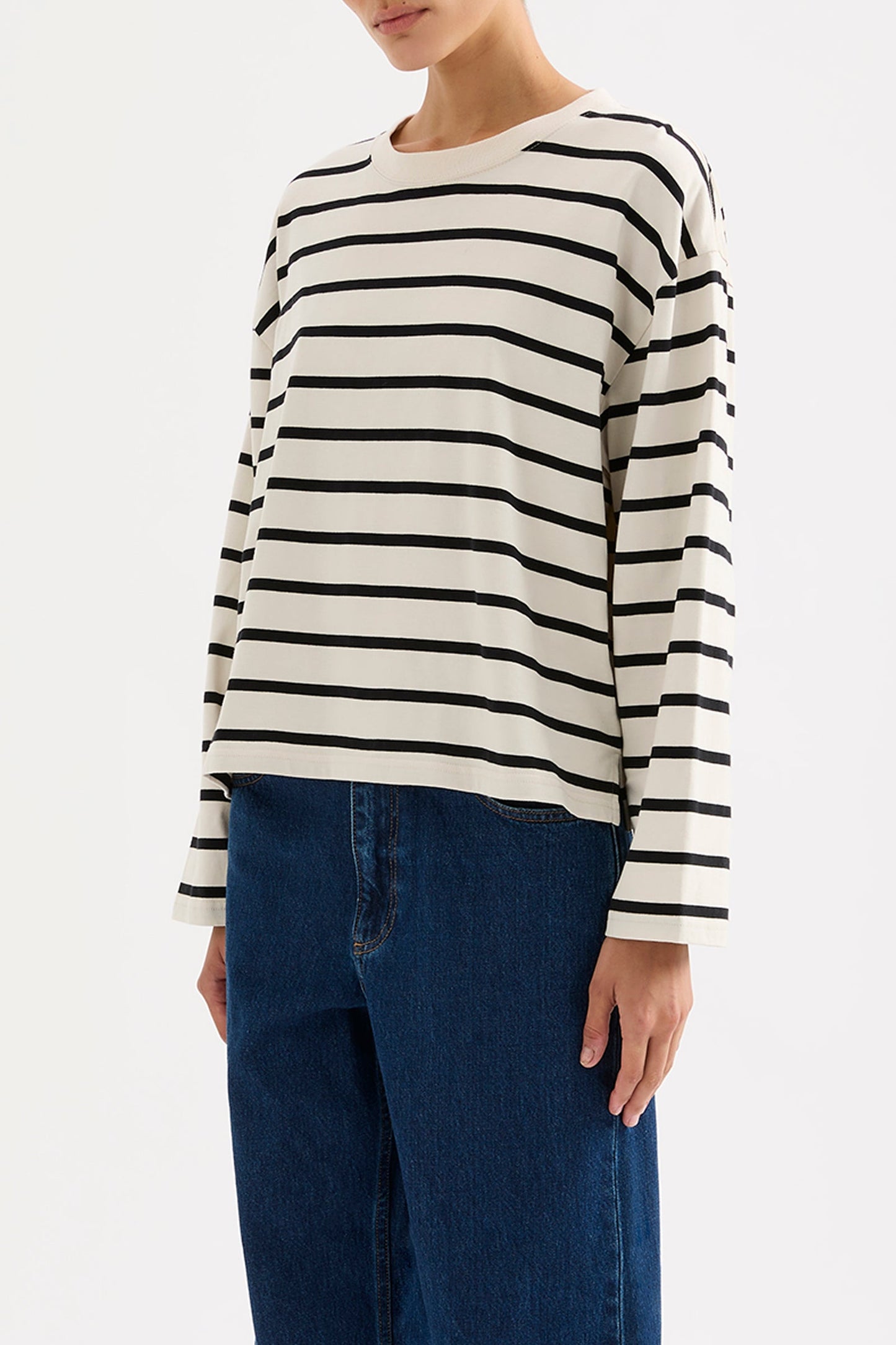 VAL STRIPE LS TEE