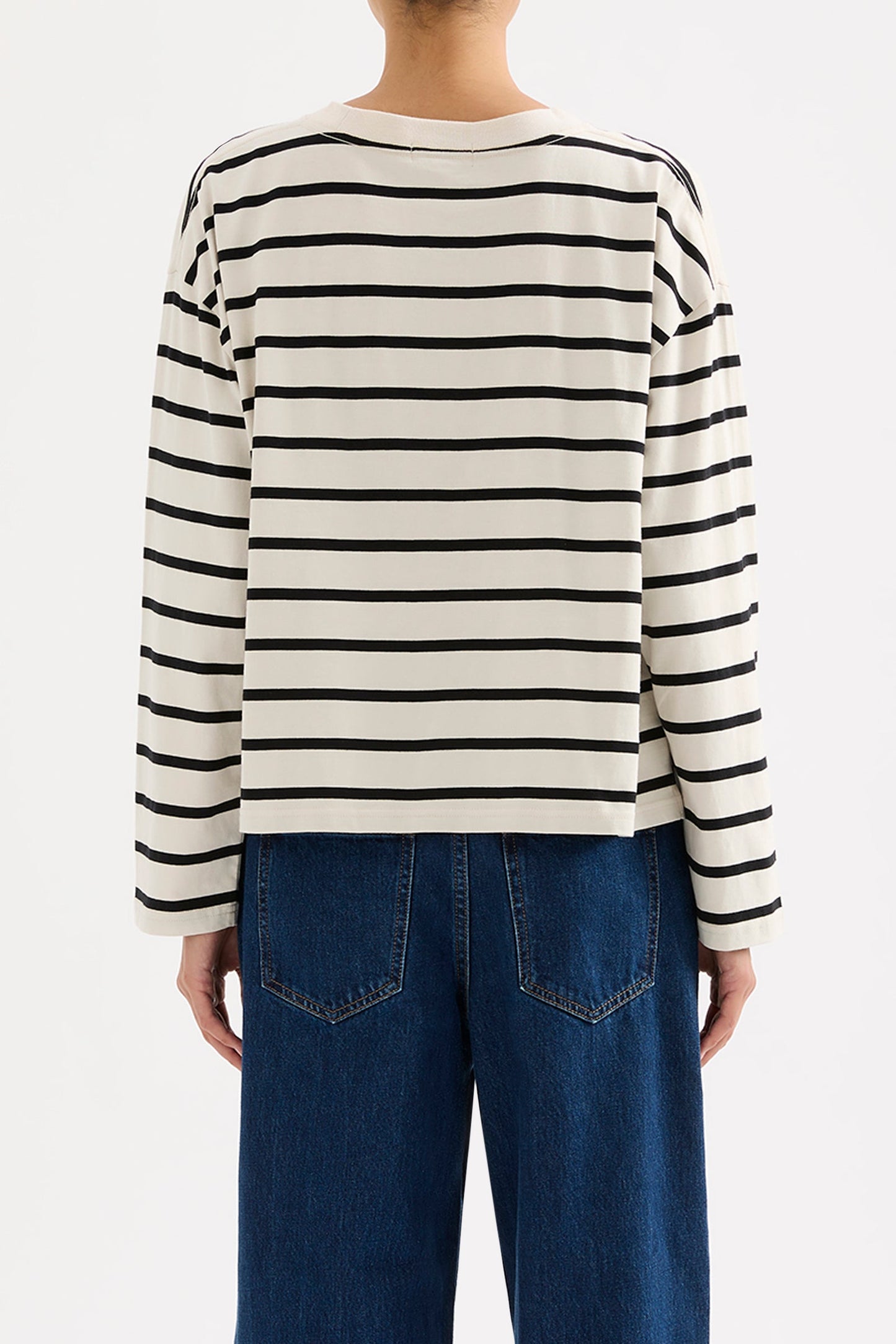 VAL STRIPE LS TEE