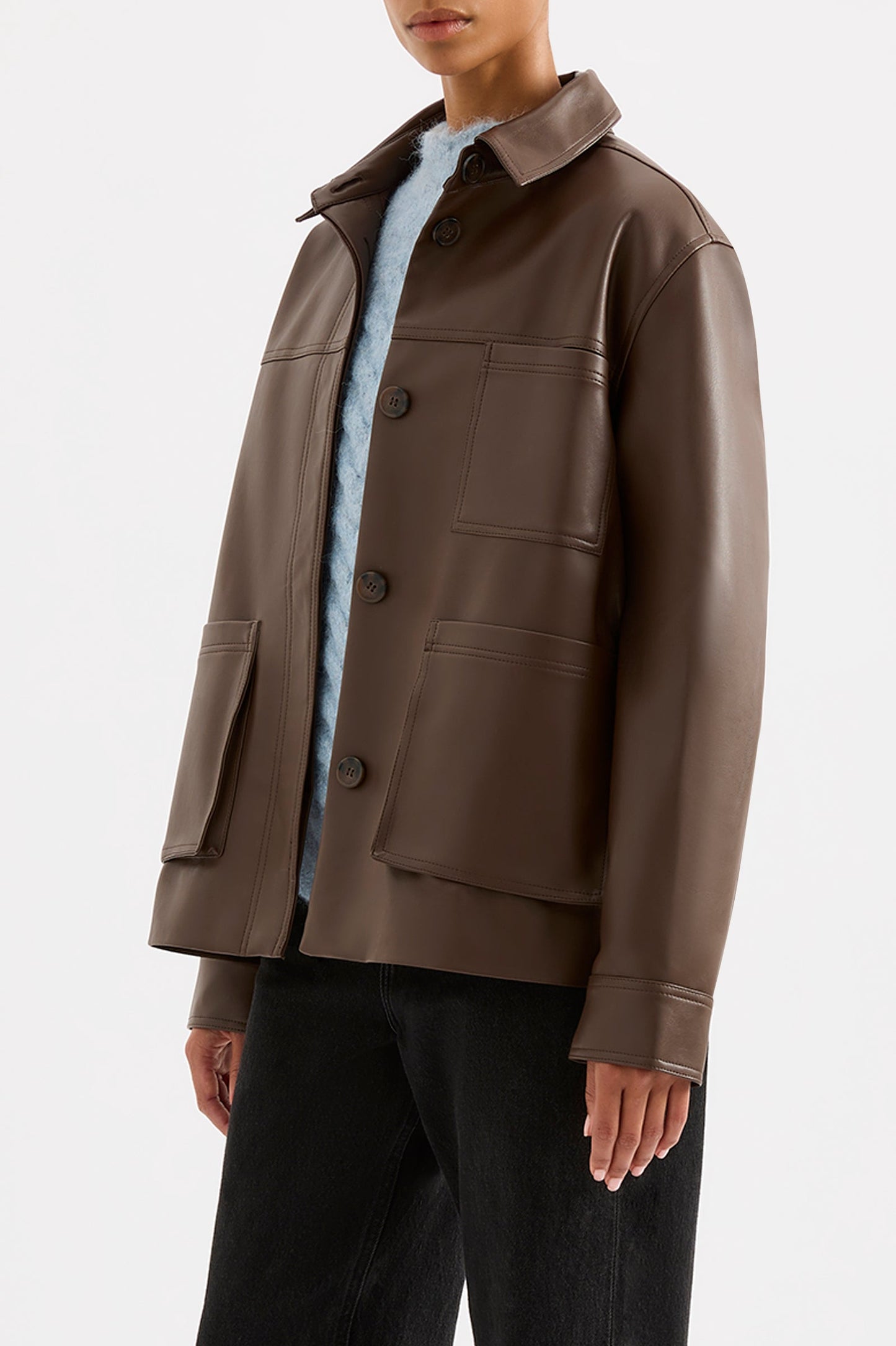 TELSEY FAUX LEATHER JACKET