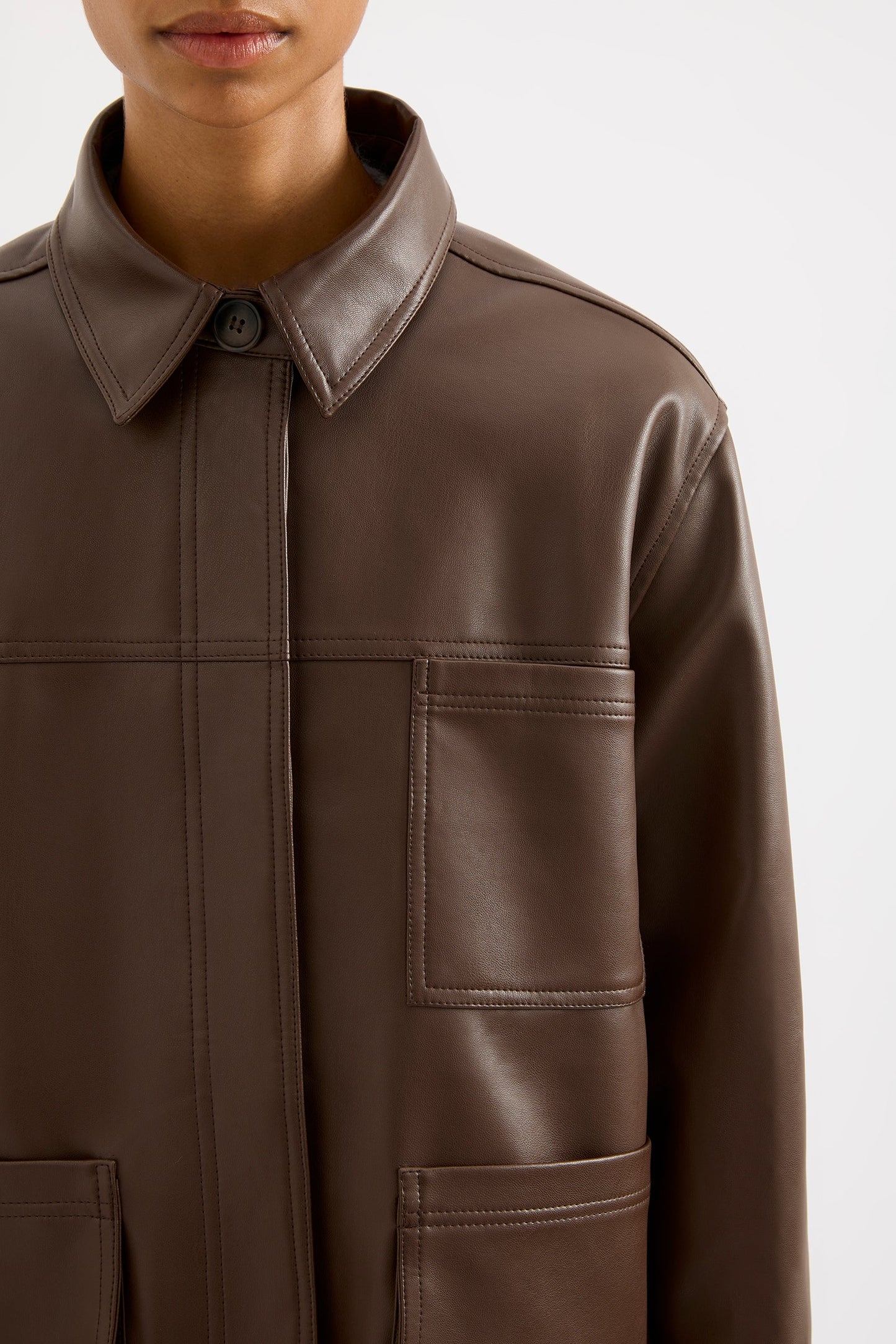 TELSEY FAUX LEATHER JACKET