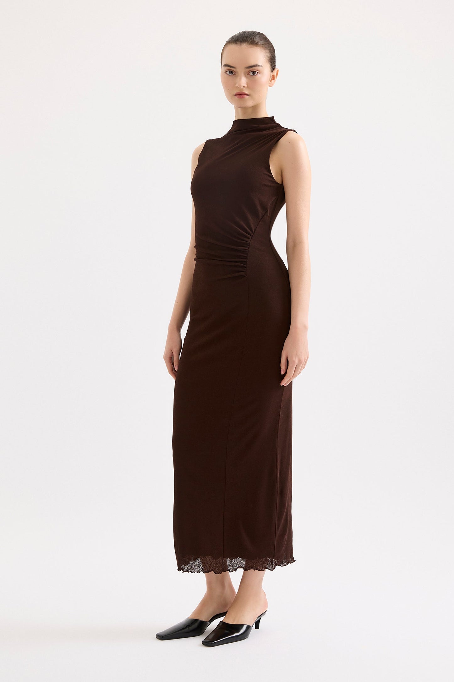 WINSTON MESH MAXI DRESS