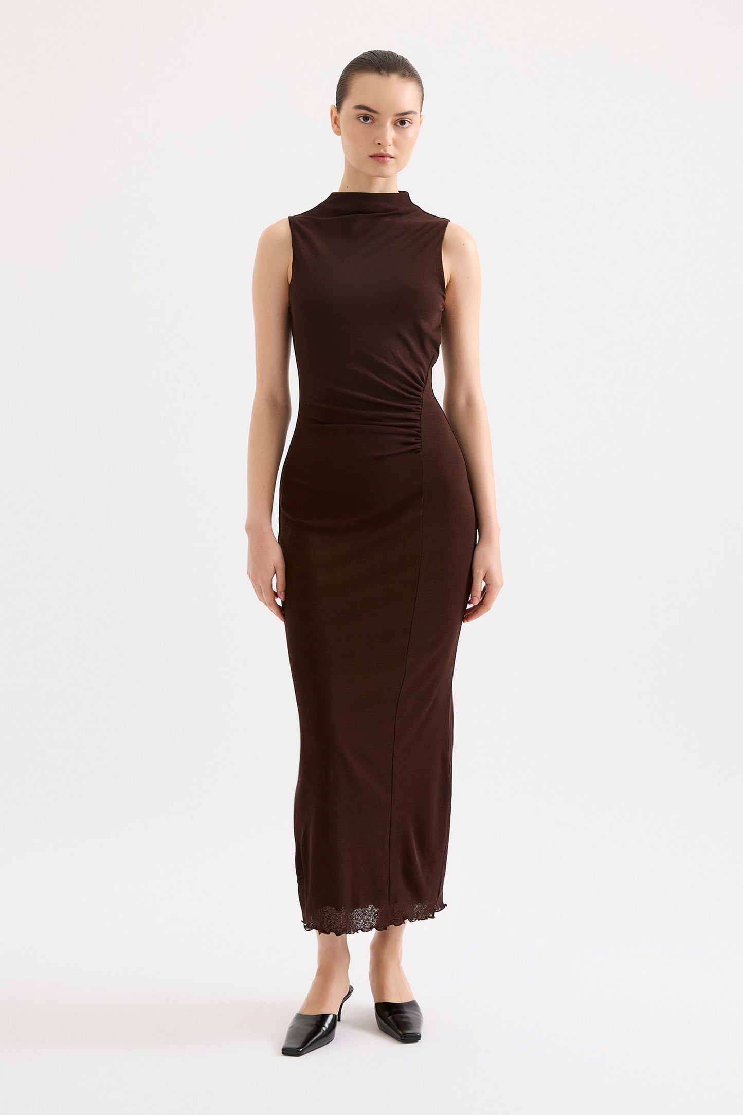 WINSTON MESH MAXI DRESS