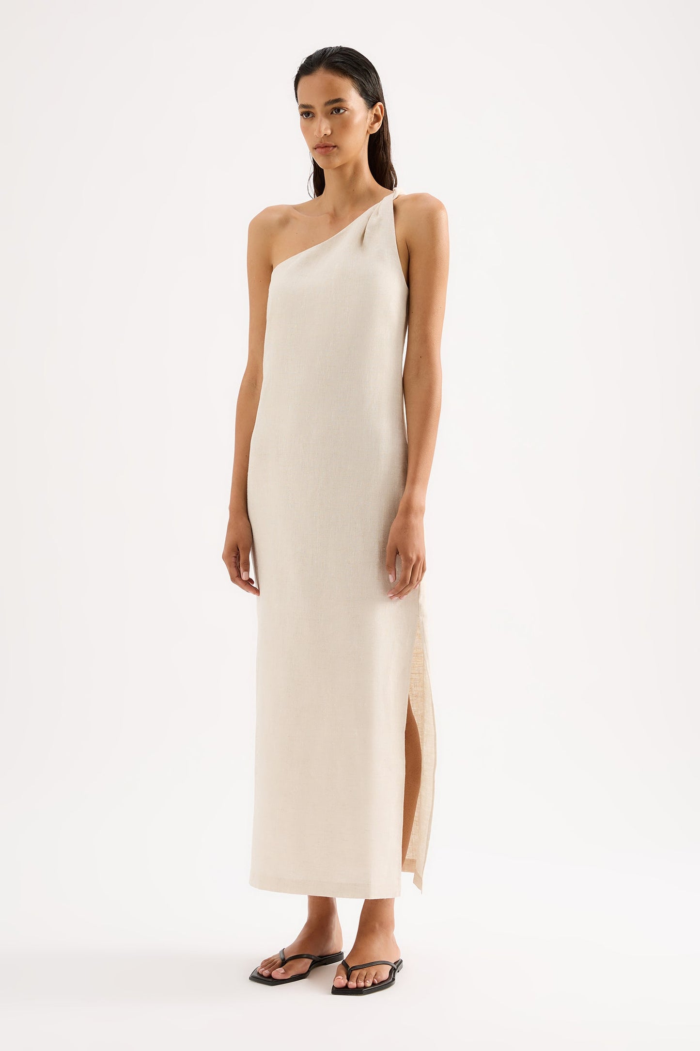 AVERY LINEN MIDI DRESS