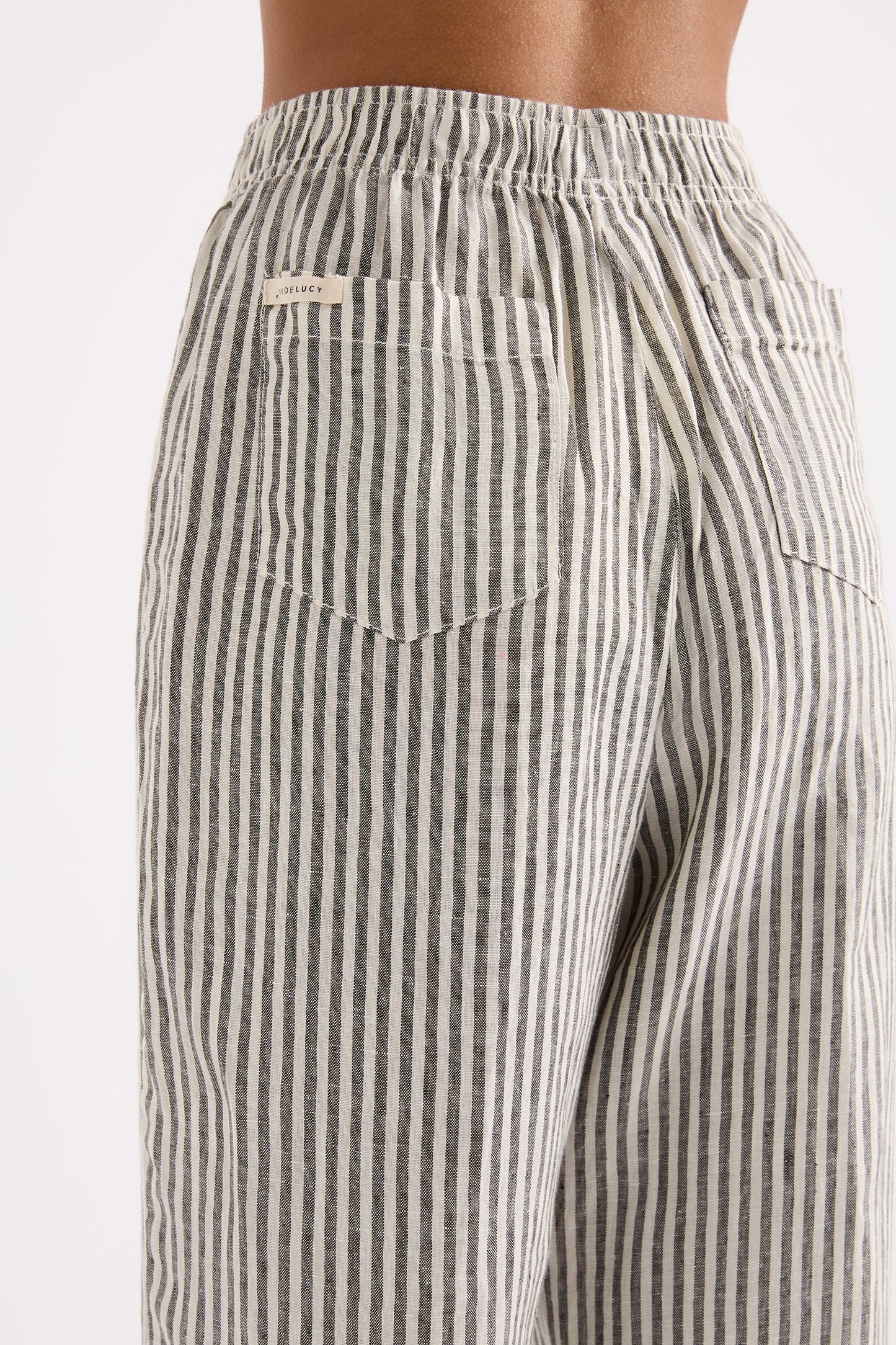 LOUNGE STRIPE LINEN PANT