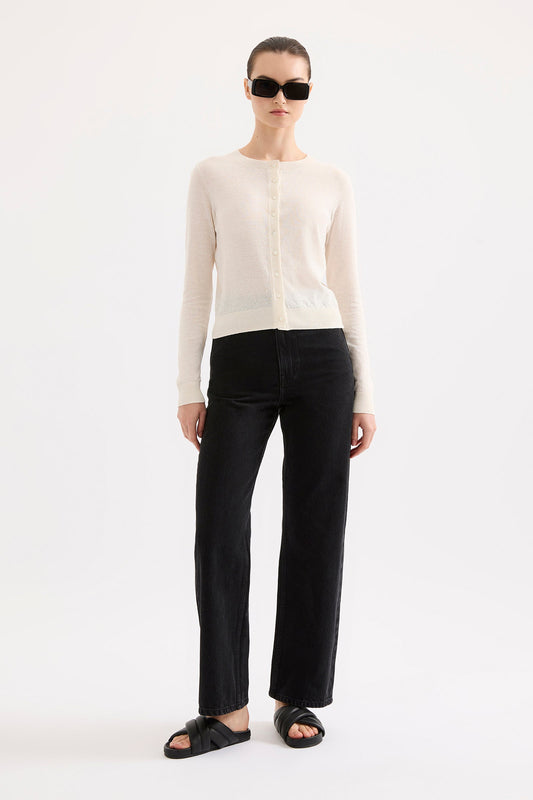 LOUIE LINEN BLEND CARDIGAN
