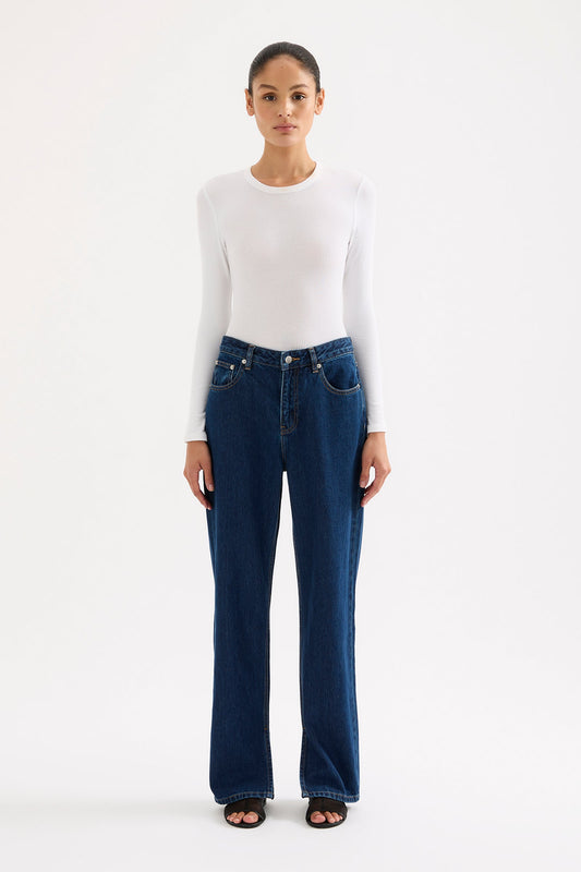 ORGANIC SPLIT HEM JEAN