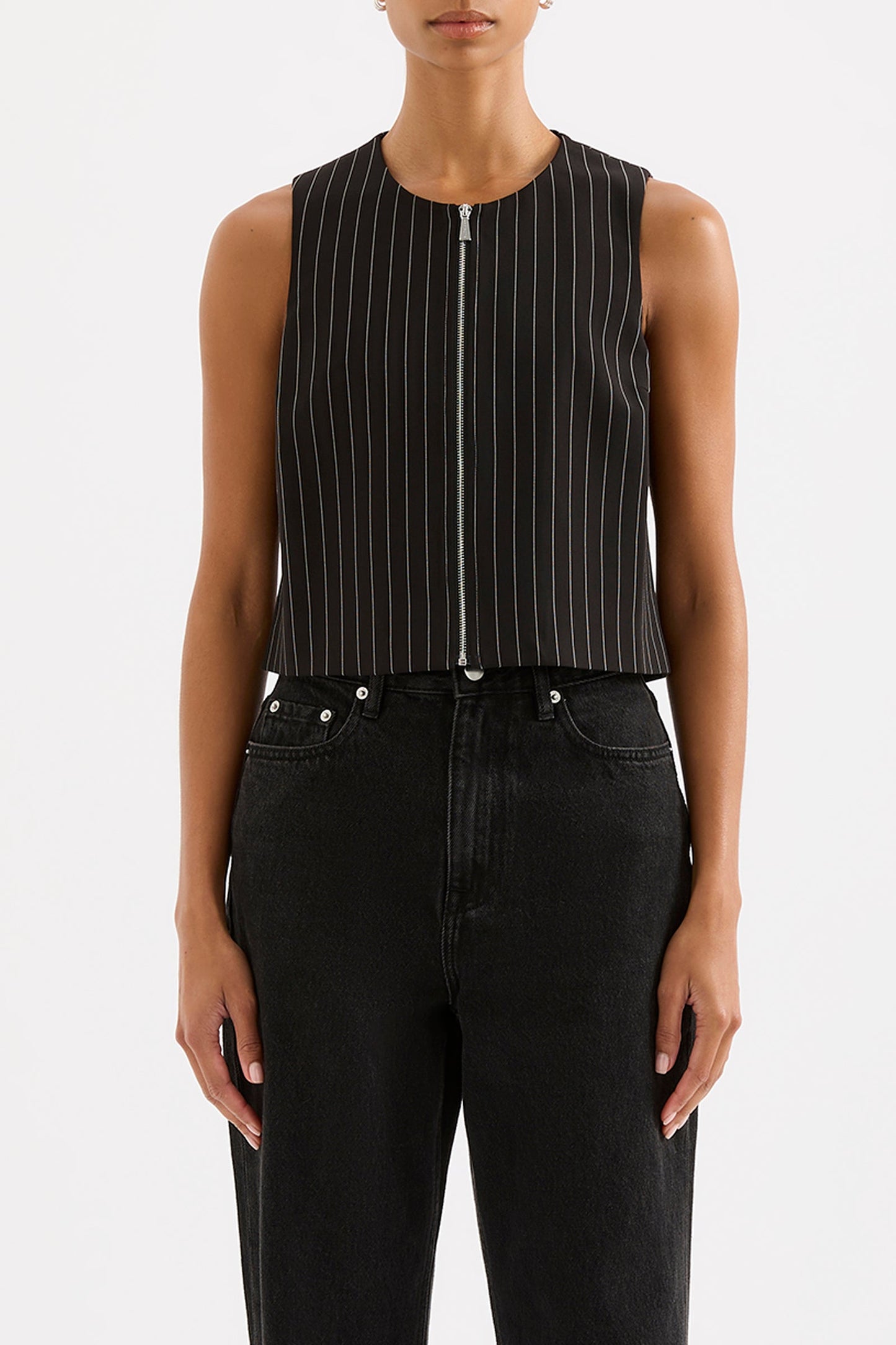 MAEVE PINSTRIPE VEST