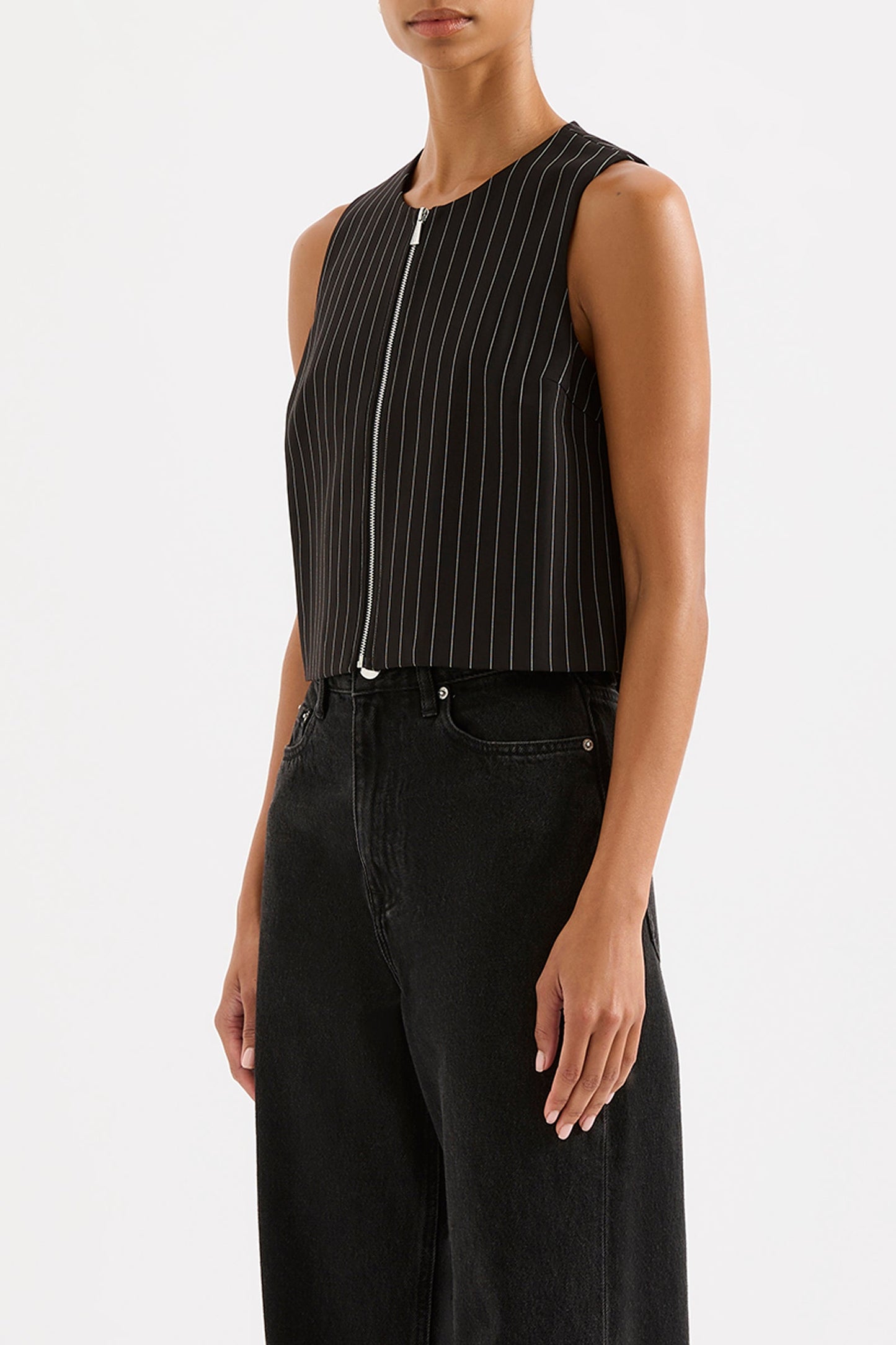 MAEVE PINSTRIPE VEST