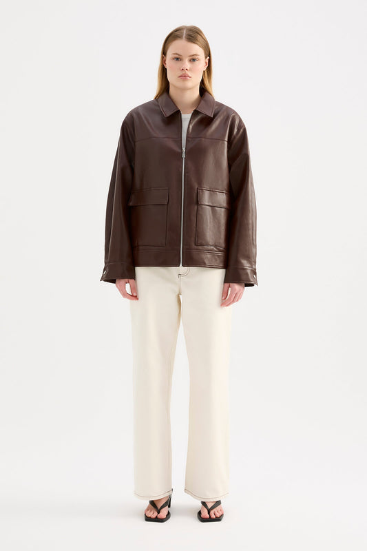 YAZ FAUX LEATHER JACKET