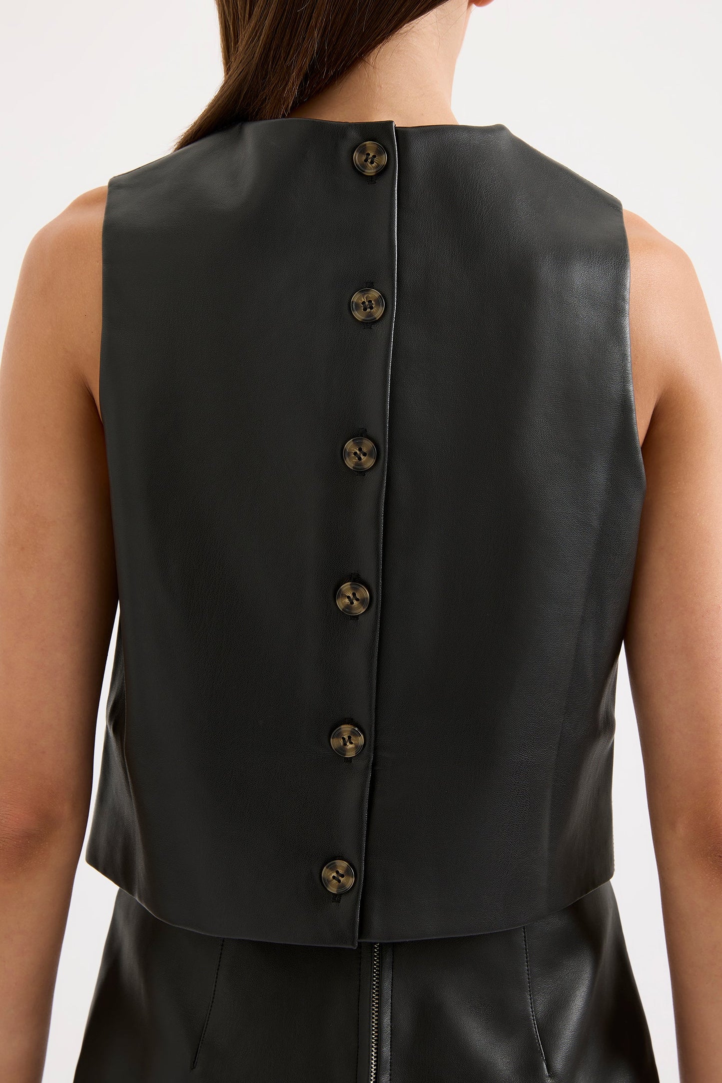 BEAUMONT VEGAN LEATHER TOP