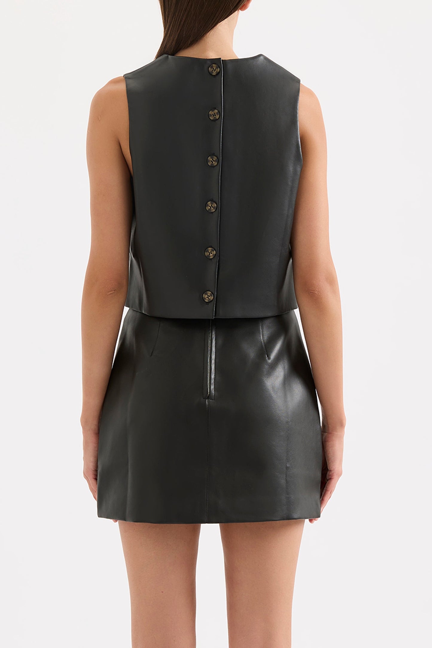 BEAUMONT VEGAN LEATHER TOP