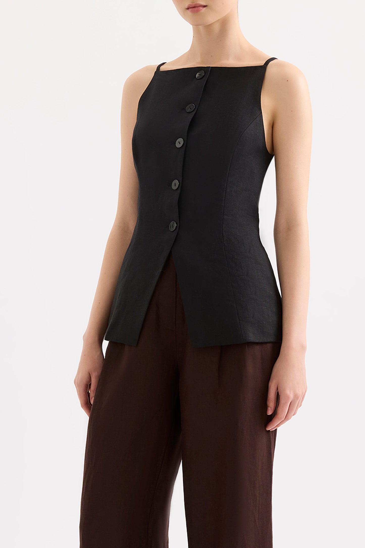 LAWRENCE LINEN VEST